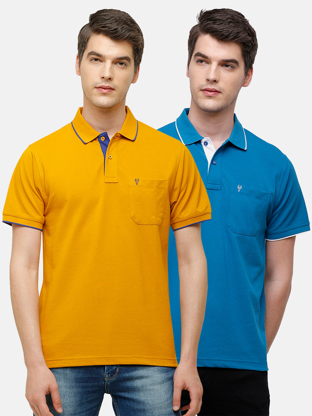 Classic polo Men's Combo Double Pique Polo Half Sleeve Authentic Fit T-Shirt Nova - Pack of 2 T-shirt Classic Polo 