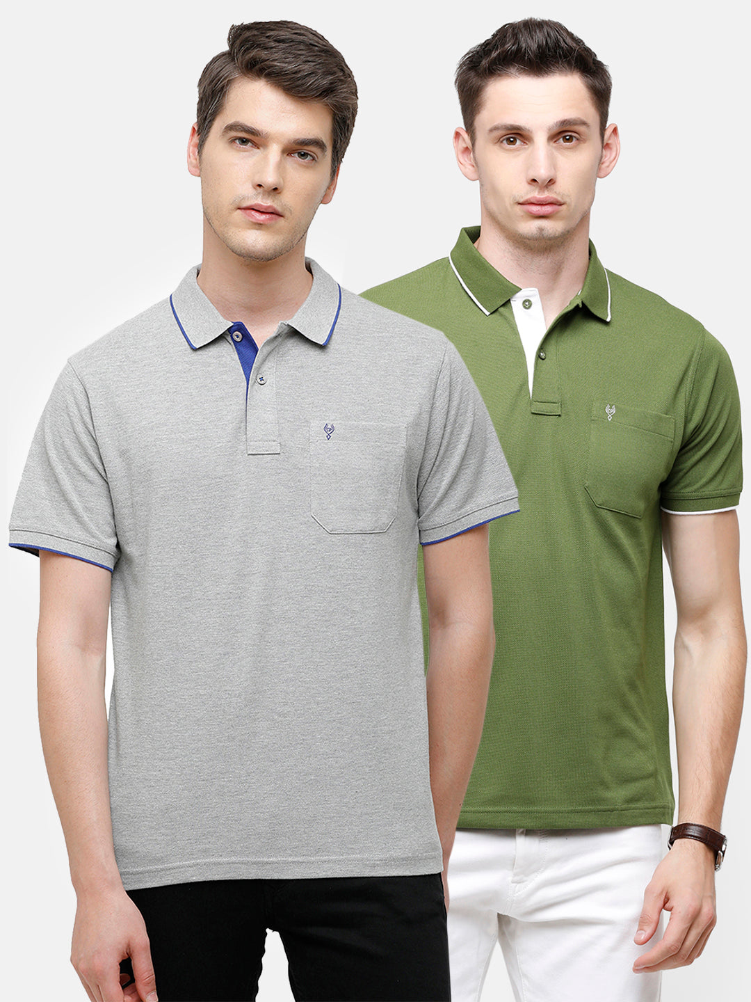 Classic polo Men's Combo Double Pique Polo Half Sleeve Authentic Fit T-Shirt Nova - Pack of 2 T-shirt Classic Polo 