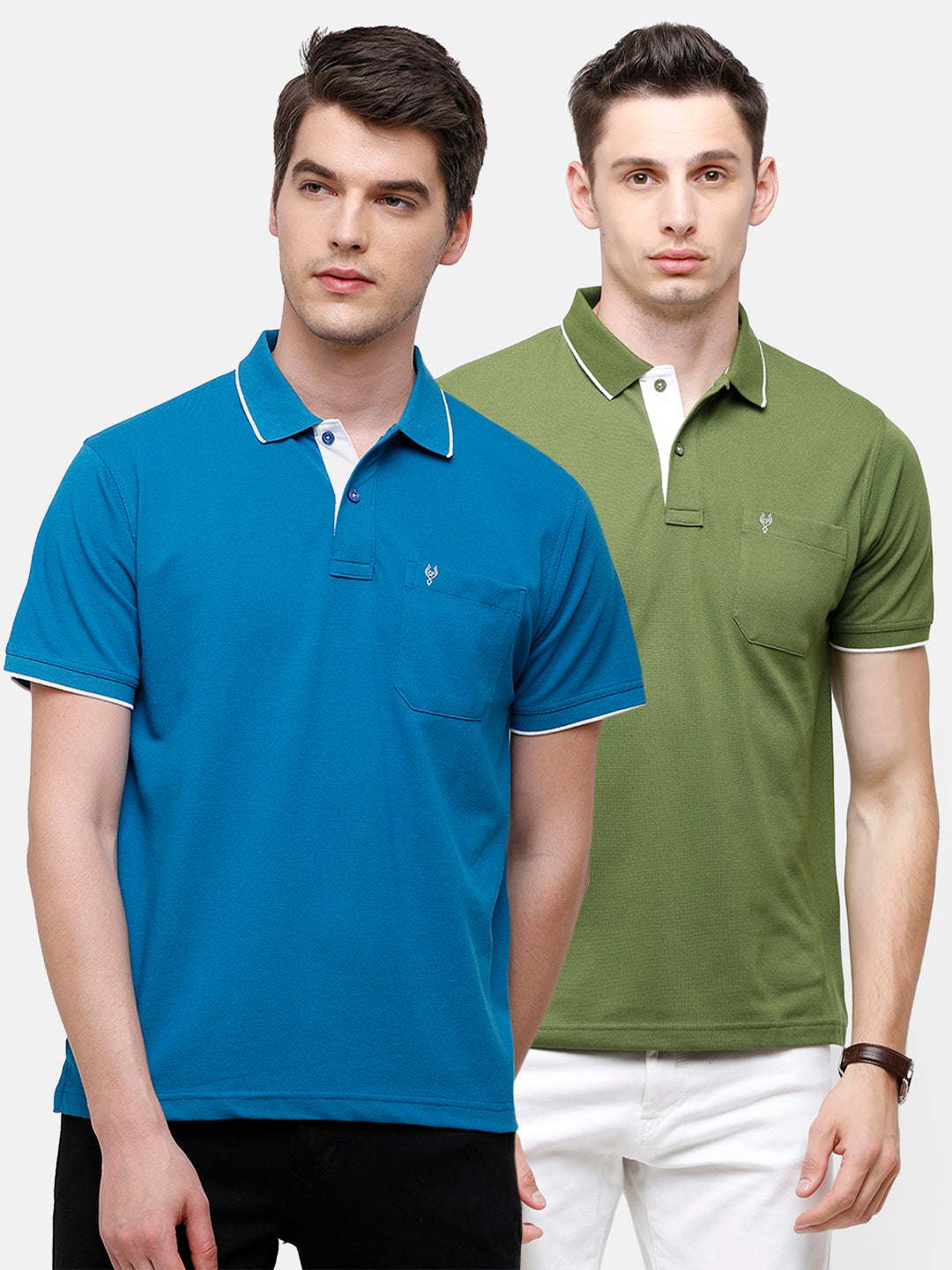 Classic polo Men's Combo Double Pique Polo Half Sleeve Authentic Fit T-Shirt Nova - Pack of 2 T-shirt Classic Polo 
