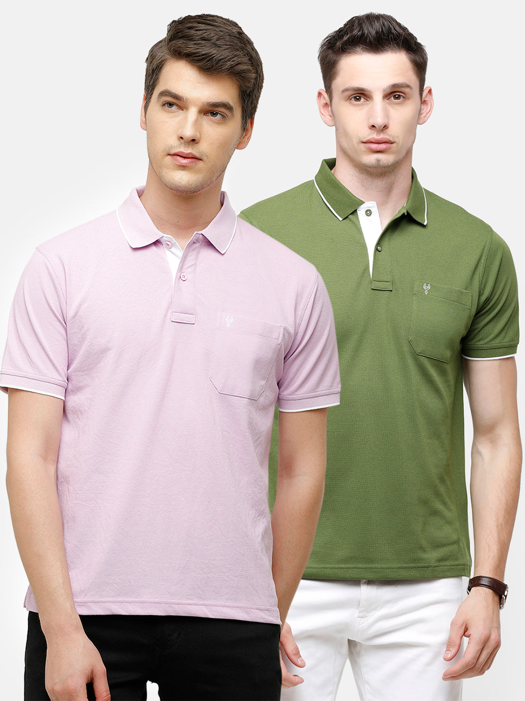 Classic polo Men's Combo Double Pique Polo Half Sleeve Authentic Fit T-Shirt Nova - Pack of 2 T-shirt Classic Polo 