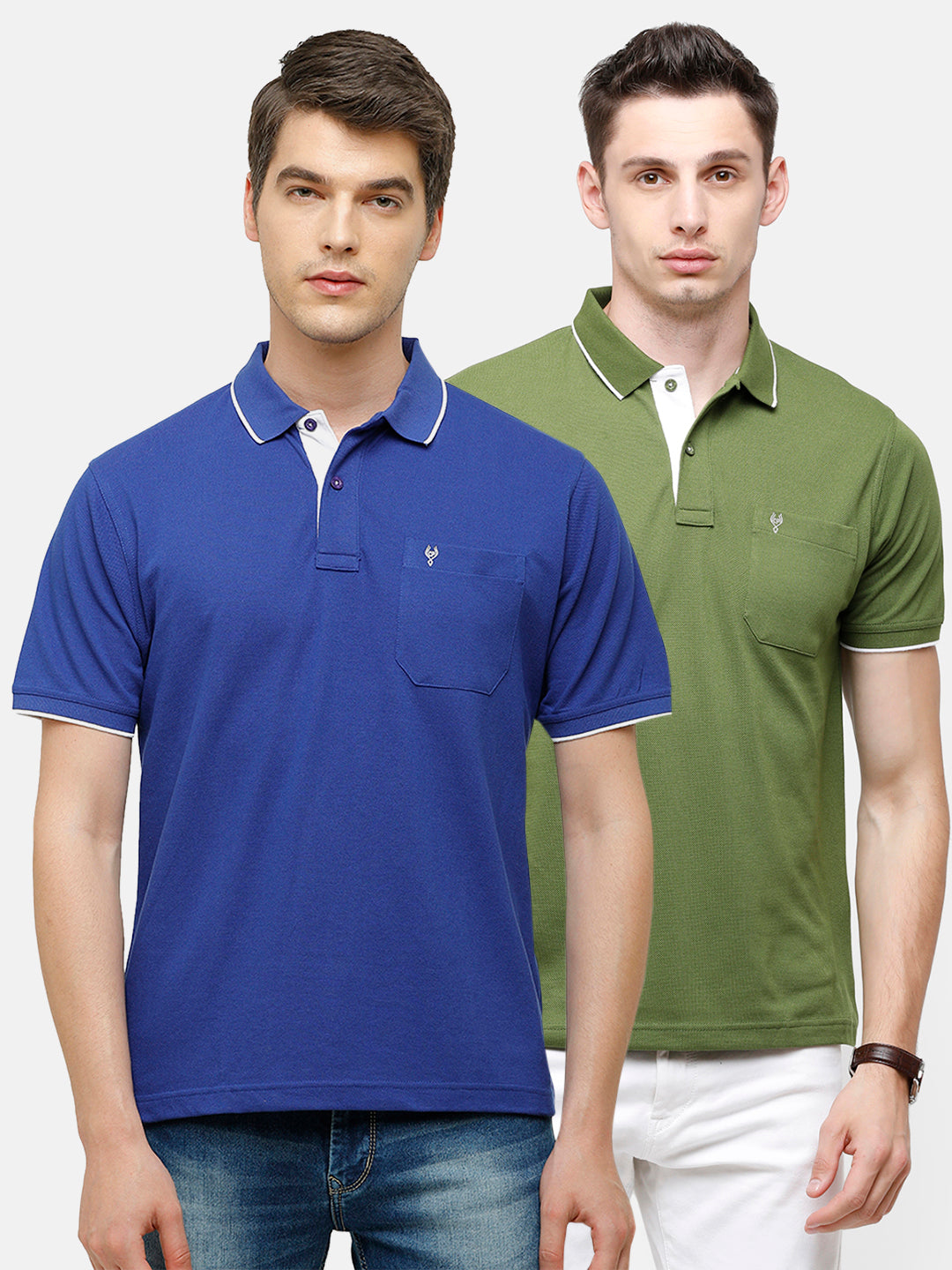Classic polo Men's Combo Double Pique Polo Half Sleeve Authentic Fit T-Shirt Nova - Pack of 2 T-shirt Classic Polo 