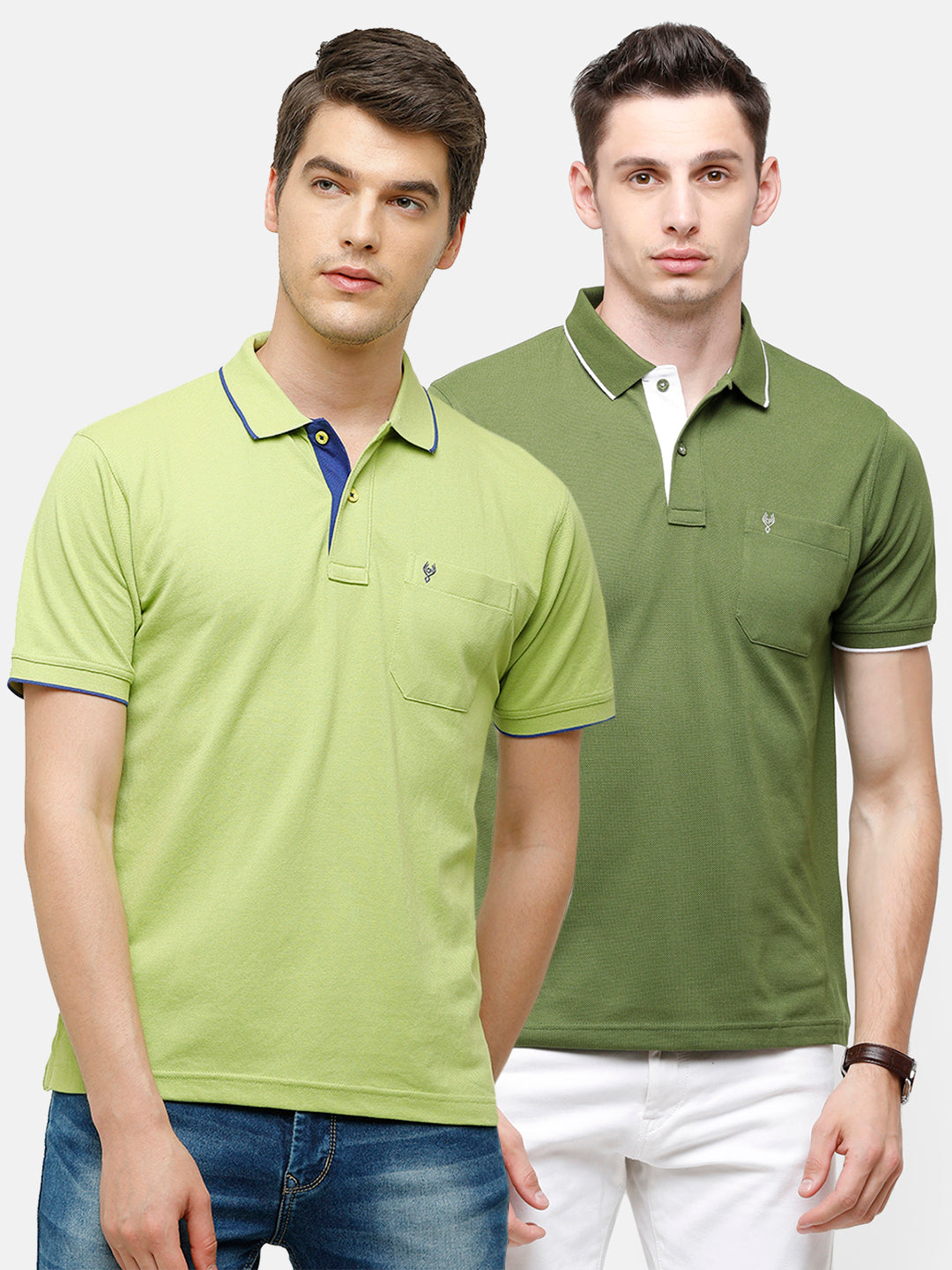 Classic polo Men's Combo Double Pique Polo Half Sleeve Authentic Fit T-Shirt Nova - Pack of 2 T-shirt Classic Polo 