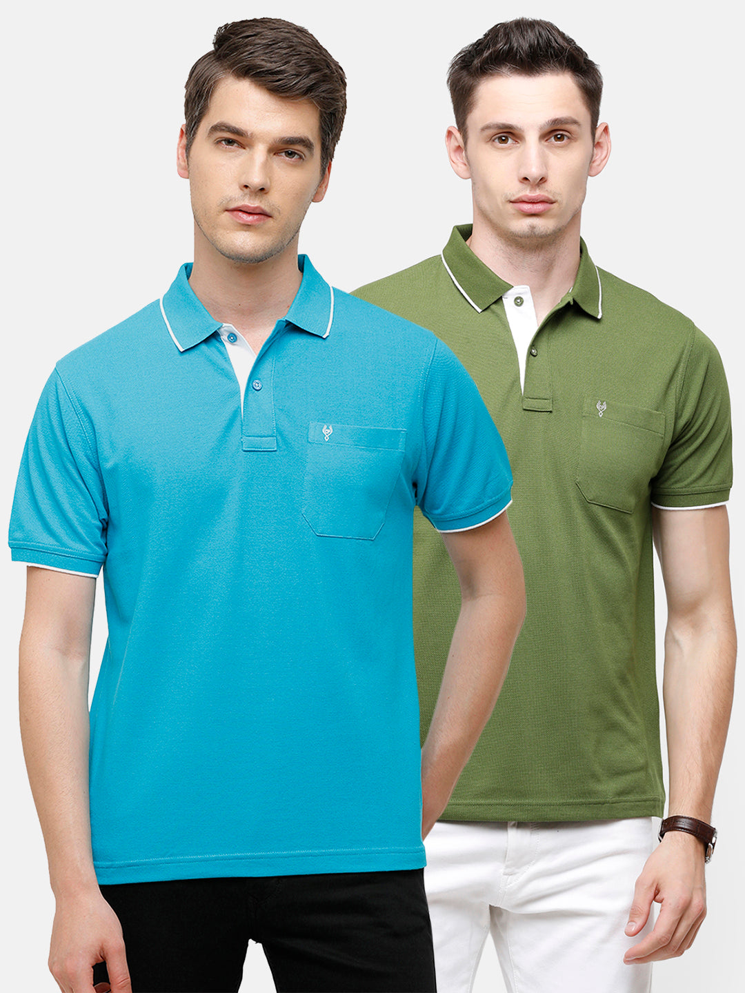 Classic polo Men's Combo Double Pique Polo Half Sleeve Authentic Fit T-Shirt Nova - Pack of 2 T-shirt Classic Polo 