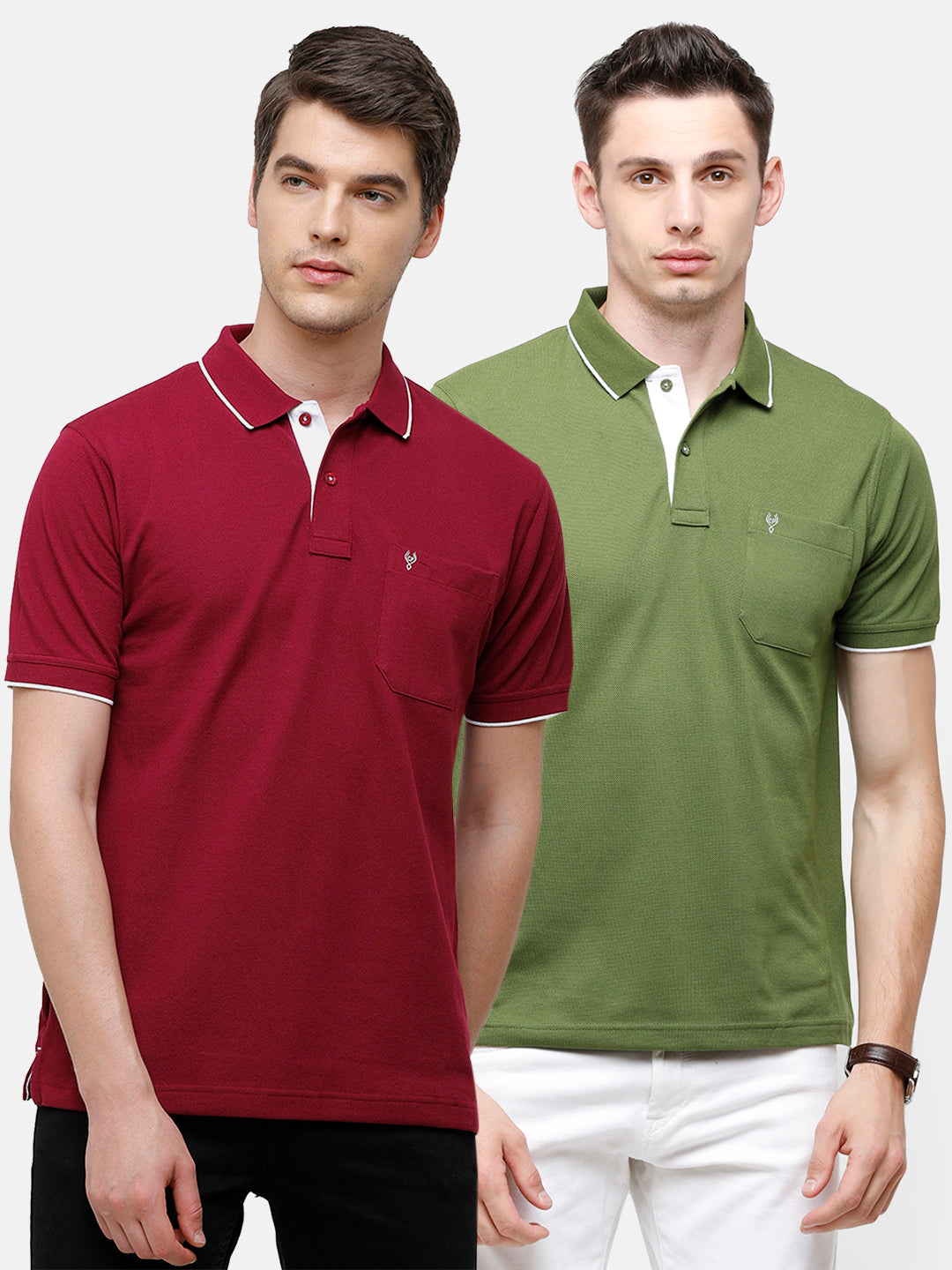 Classic polo Men's Combo Double Pique Polo Half Sleeve Authentic Fit T-Shirt Nova - Pack of 2 T-shirt Classic Polo 