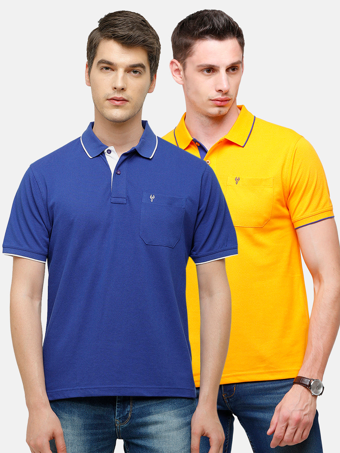 Classic polo Men's Combo Double Pique Polo Half Sleeve Authentic Fit T-Shirt Nova - Pack of 2 T-shirt Classic Polo 