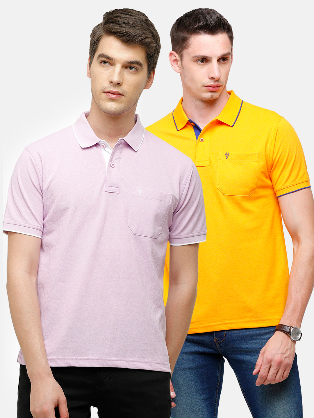 Classic polo Men's Combo Double Pique Polo Half Sleeve Authentic Fit T-Shirt Nova - Pack of 2 T-shirt Classic Polo 