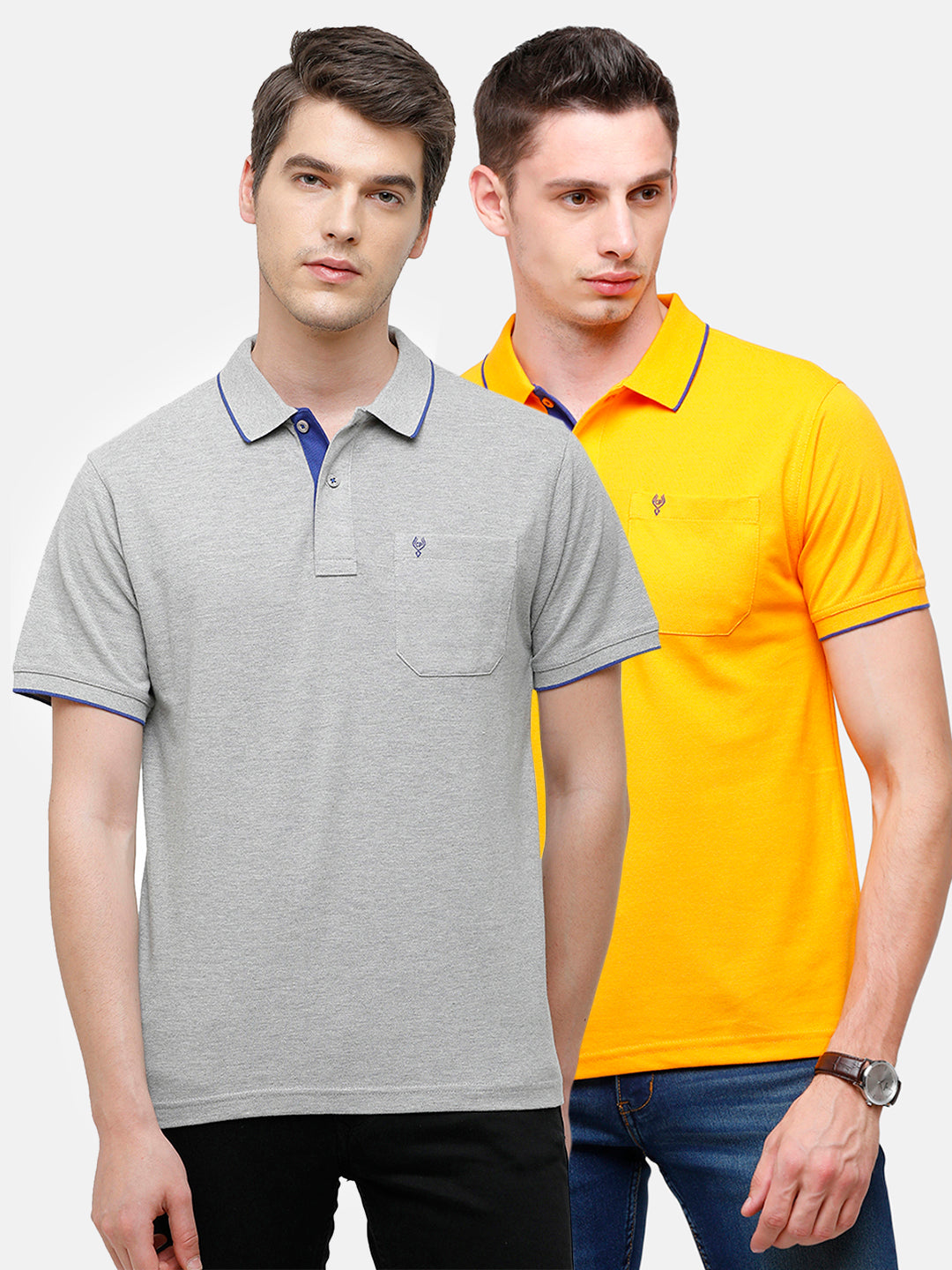 Classic polo Men's Combo Double Pique Polo Half Sleeve Authentic Fit T-Shirt Nova - Pack of 2 T-shirt Classic Polo 