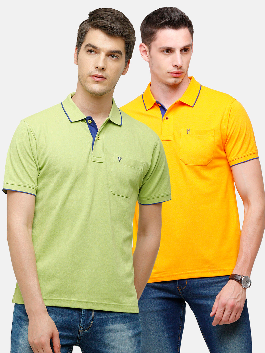 Classic polo Men's Combo Double Pique Polo Half Sleeve Authentic Fit T-Shirt Nova - Pack of 2 T-shirt Classic Polo 