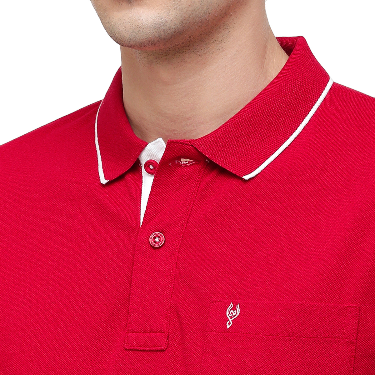 Classic Polo Men's Smart Double Pique Polo Half Sleeve Authentic Fit T-Shirt | Nova - Red