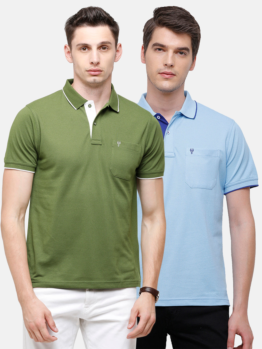 Classic polo Men's Combo Double Pique Polo Half Sleeve Authentic Fit T-Shirt Nova - Pack of 2 T-shirt Classic Polo 
