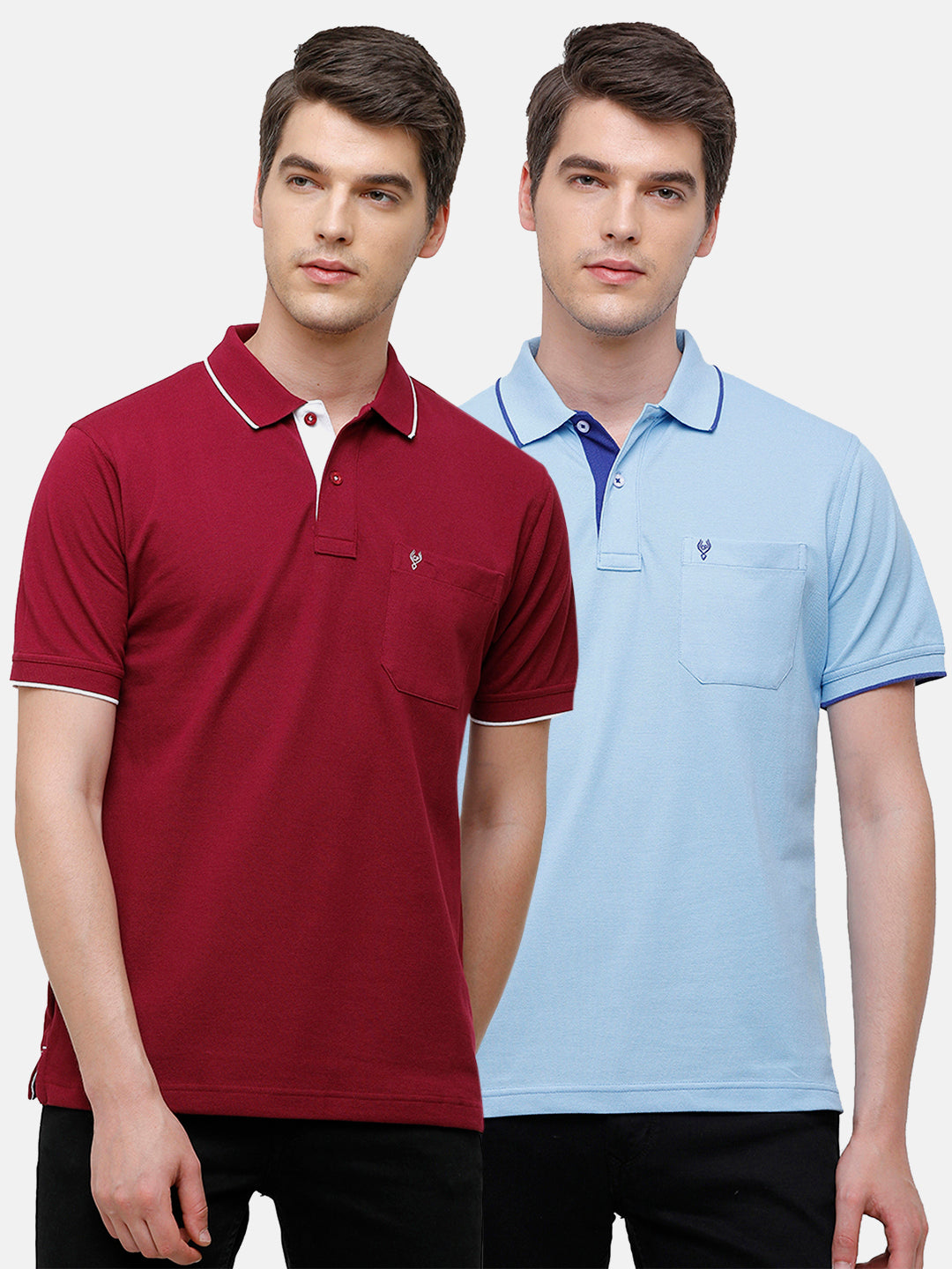 Classic polo Men's Combo Double Pique Polo Half Sleeve Authentic Fit T-Shirt Nova - Pack of 2 T-shirt Classic Polo 