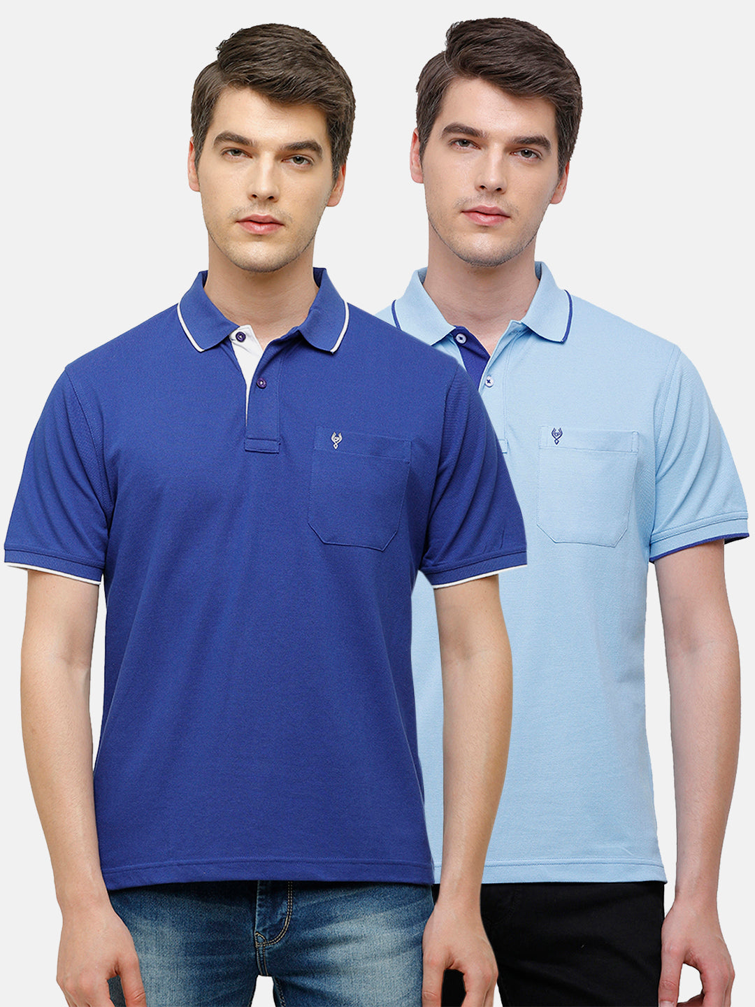 Classic polo Men's Combo Double Pique Polo Half Sleeve Authentic Fit T-Shirt Nova - Pack of 2 T-shirt Classic Polo 