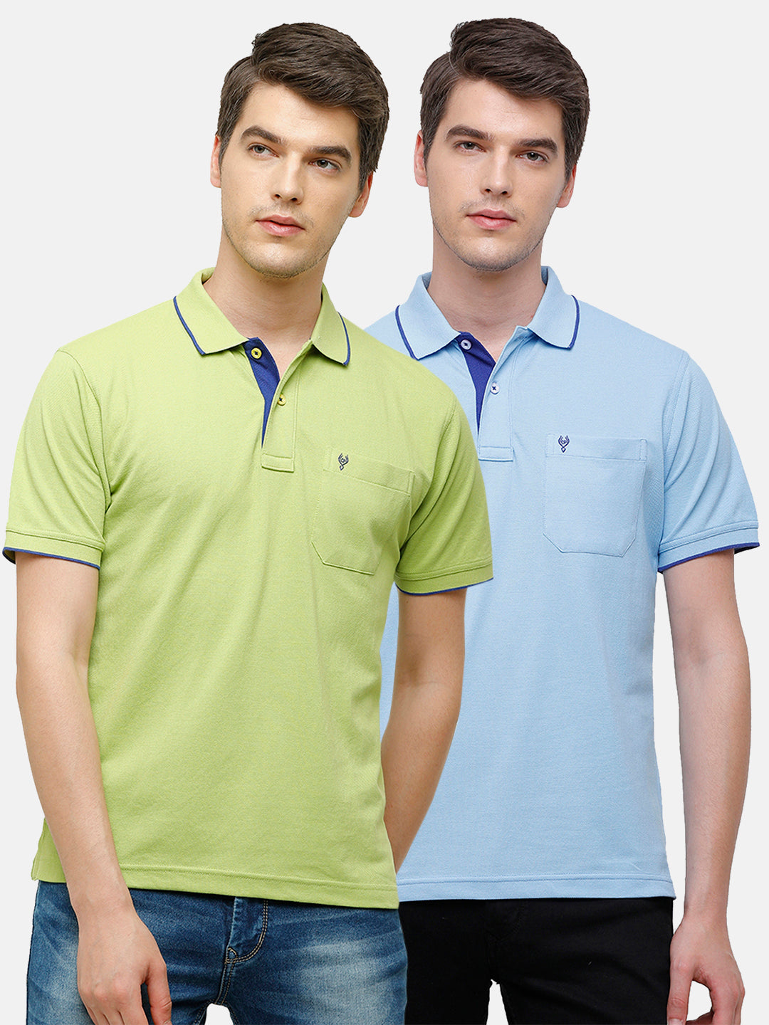 Classic polo Men's Combo Double Pique Polo Half Sleeve Authentic Fit T-Shirt Nova - Pack of 2 T-shirt Classic Polo 