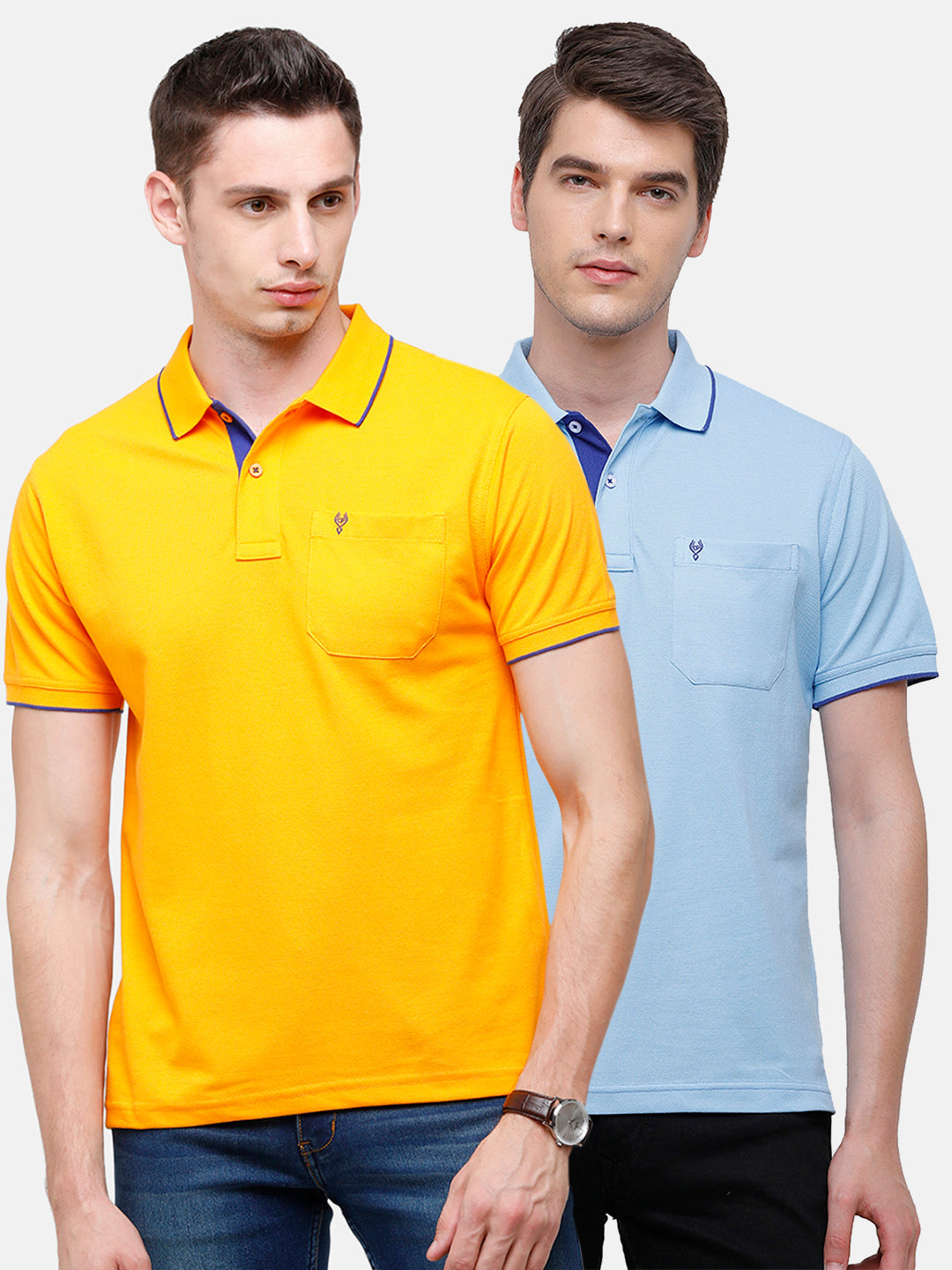 Classic polo Men's Combo Double Pique Polo Half Sleeve Authentic Fit T-Shirt Nova - Pack of 2 T-shirt Classic Polo 
