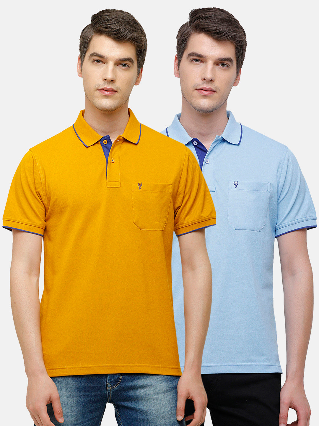 Classic polo Men's Combo Double Pique Polo Half Sleeve Authentic Fit T-Shirt Nova - Pack of 2 T-shirt Classic Polo 