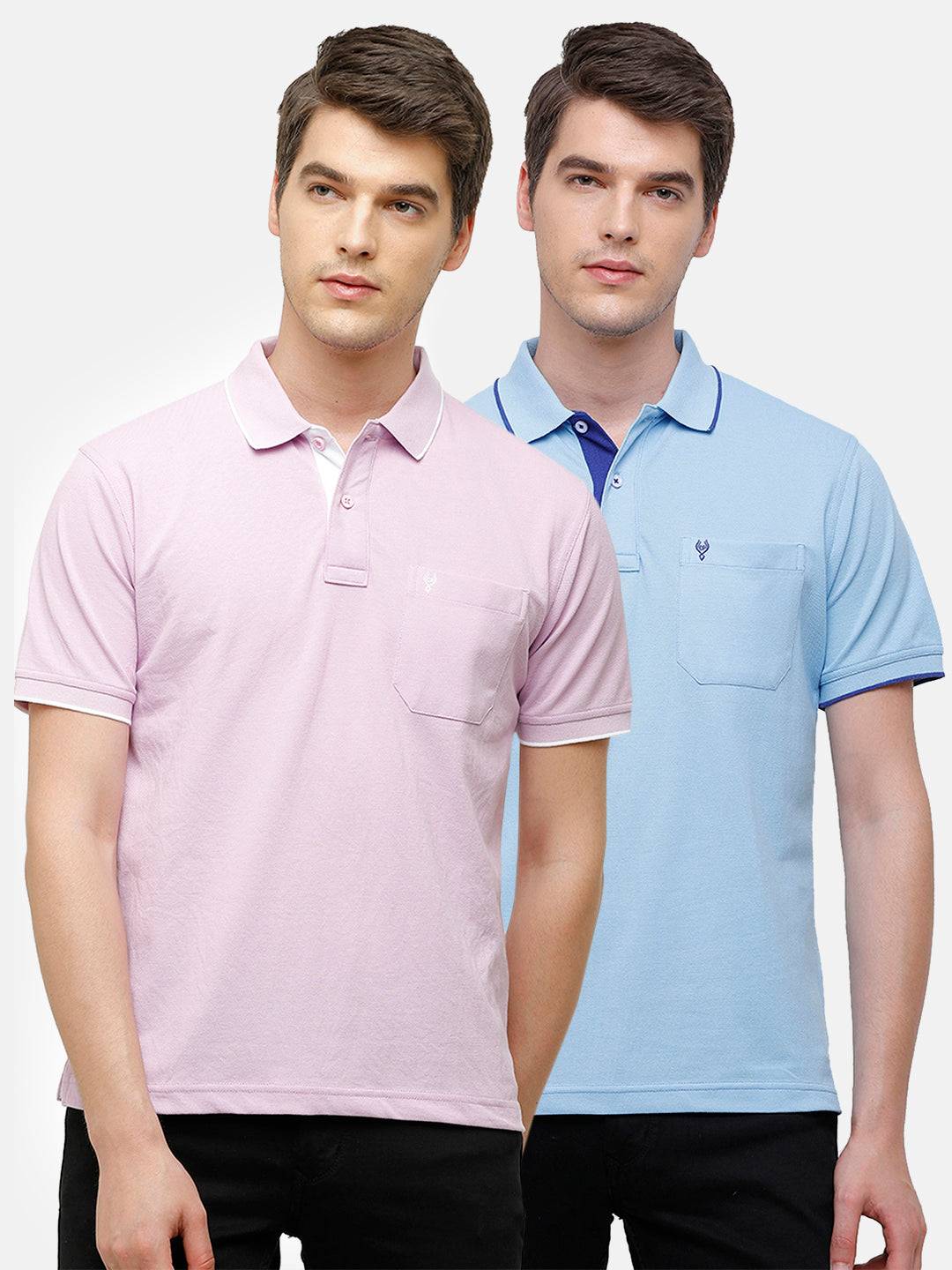 Classic polo Men's Combo Double Pique Polo Half Sleeve Authentic Fit T-Shirt Nova - Pack of 2 T-shirt Classic Polo 