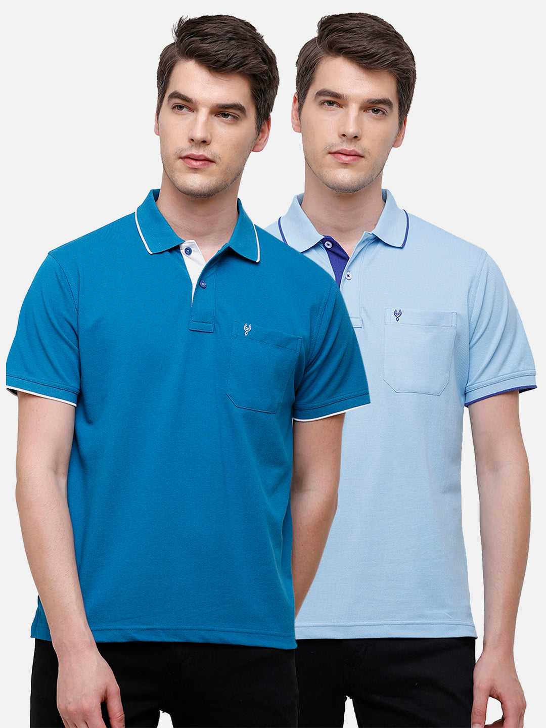 Classic polo Men's Combo Double Pique Polo Half Sleeve Authentic Fit T-Shirt Nova - Pack of 2 T-shirt Classic Polo 