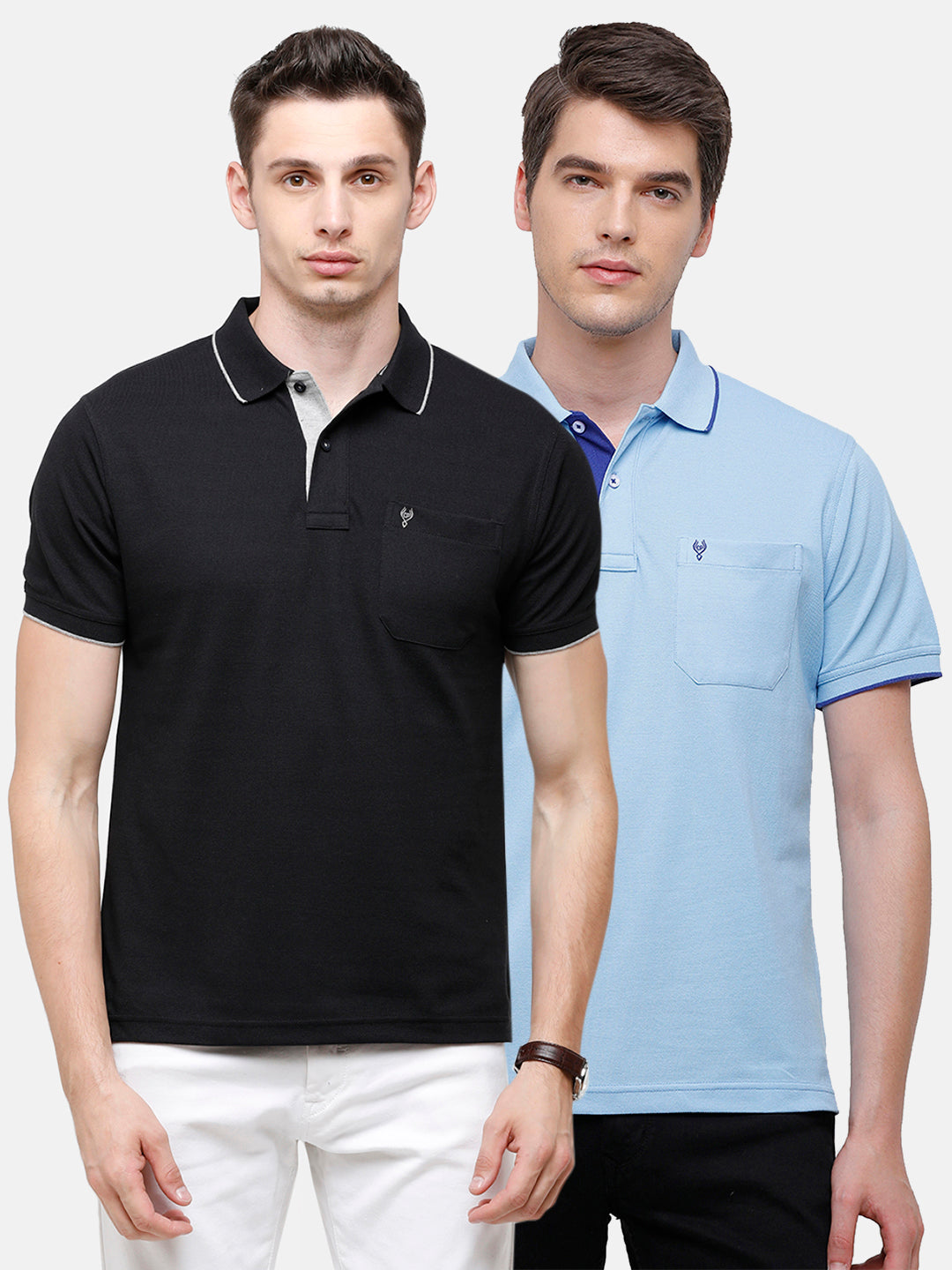 Classic polo Men's Combo Double Pique Polo Half Sleeve Authentic Fit T-Shirt Nova - Pack of 2 T-shirt Classic Polo 