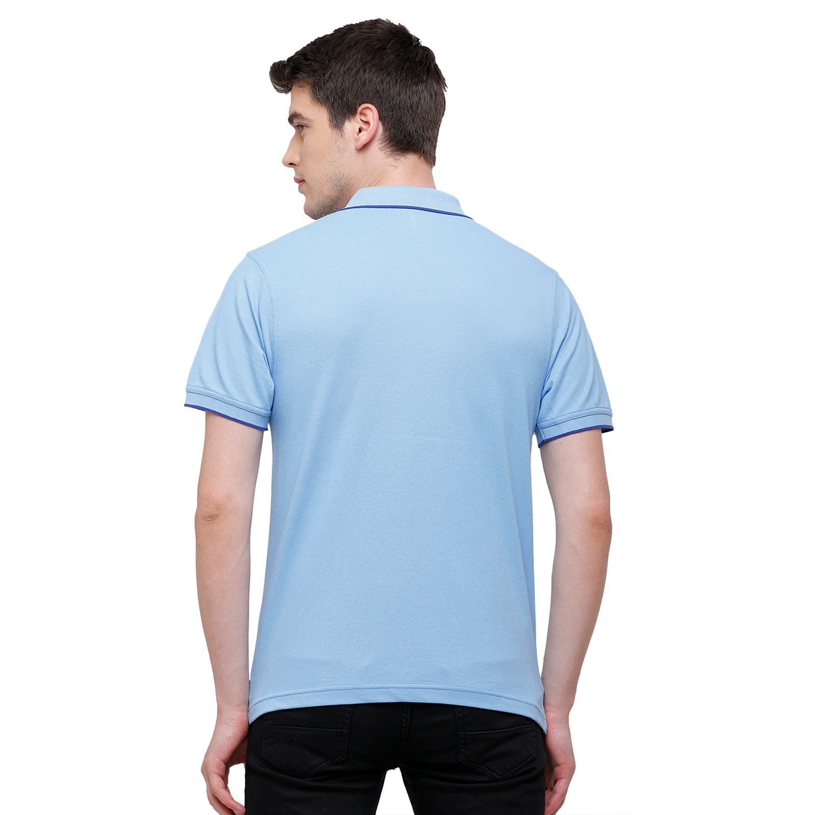 Classic Polo Men's Smart Double Pique Polo Half Sleeve Authentic Fit T-Shirt | Nova - Storm