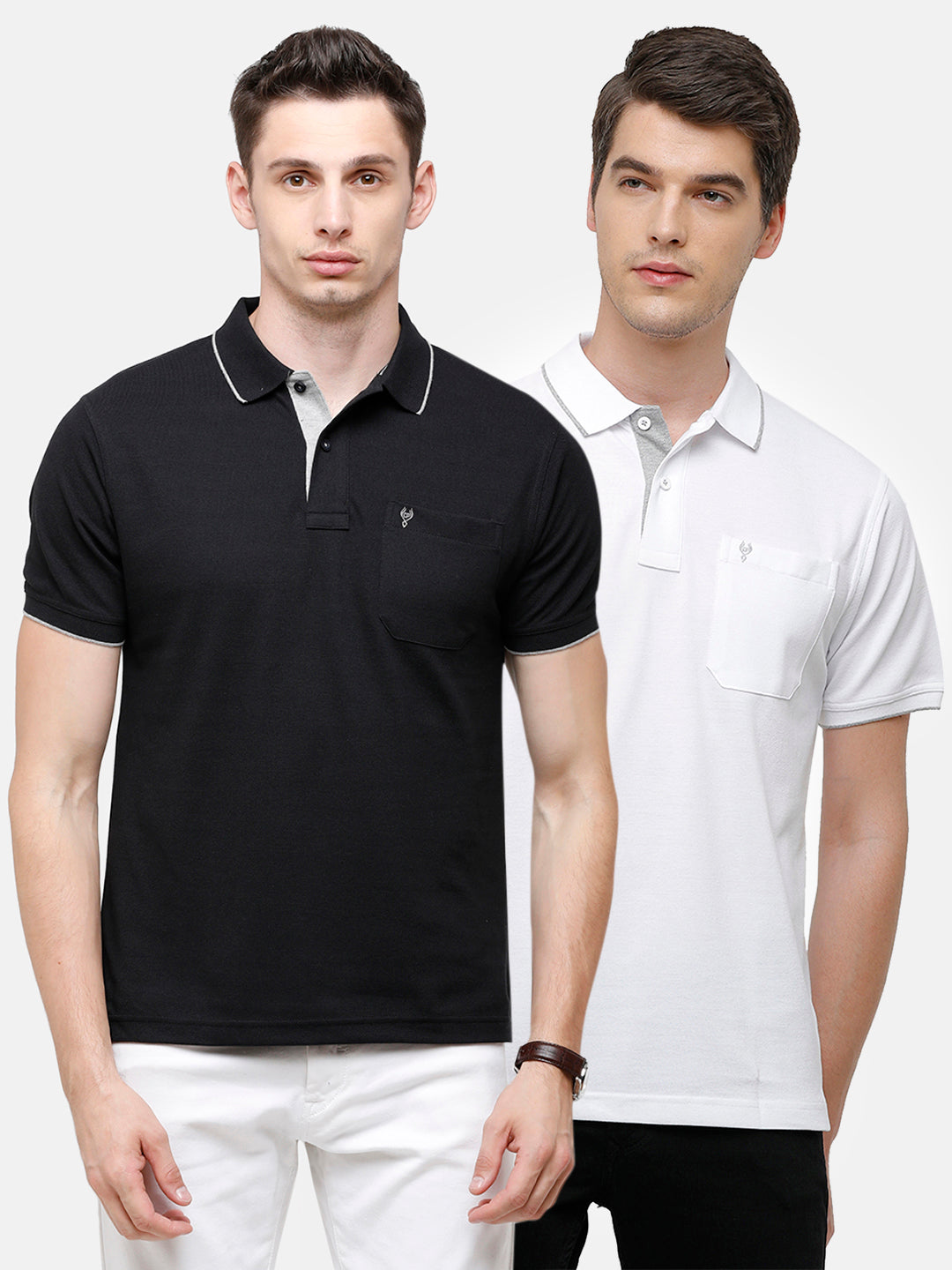 Classic polo Men's Combo Double Pique Polo Half Sleeve Authentic Fit T-Shirt Nova - Pack of 2 T-shirt Classic Polo 