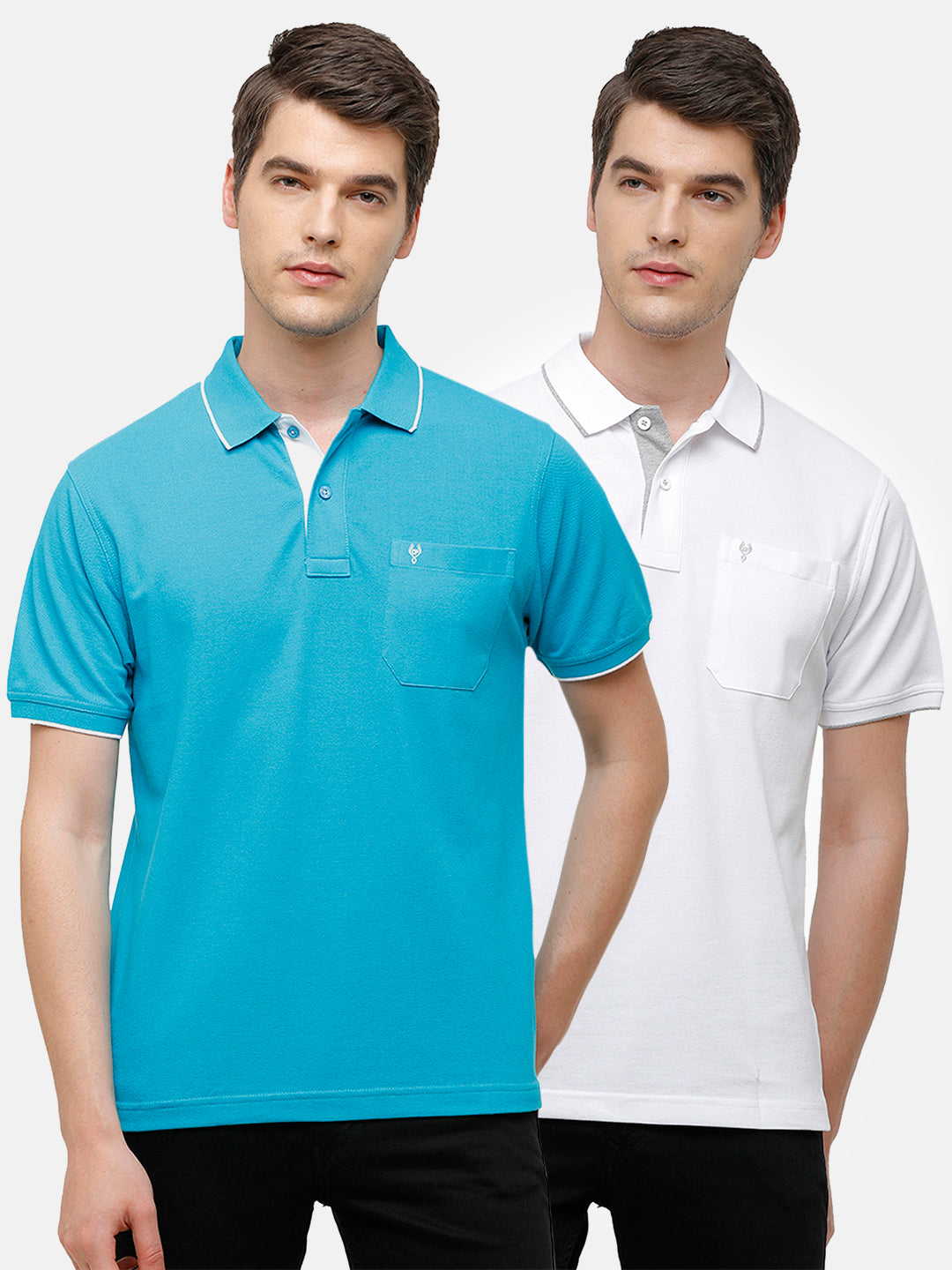 Classic polo Men's Combo Double Pique Polo Half Sleeve Authentic Fit T-Shirt Nova - Pack of 2 T-shirt Classic Polo 