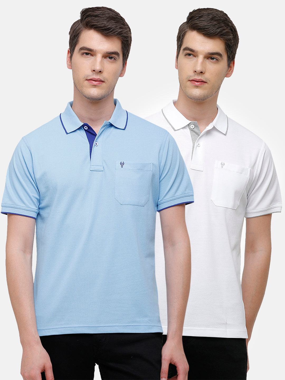 Classic polo Men's Combo Double Pique Polo Half Sleeve Authentic Fit T-Shirt Nova - Pack of 2 T-shirt Classic Polo 