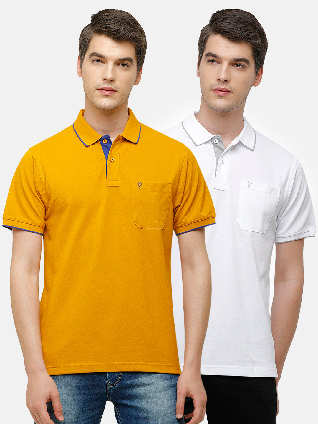Classic polo Men's Combo Double Pique Polo Half Sleeve Authentic Fit T-Shirt Nova - Pack of 2 T-shirt Classic Polo 