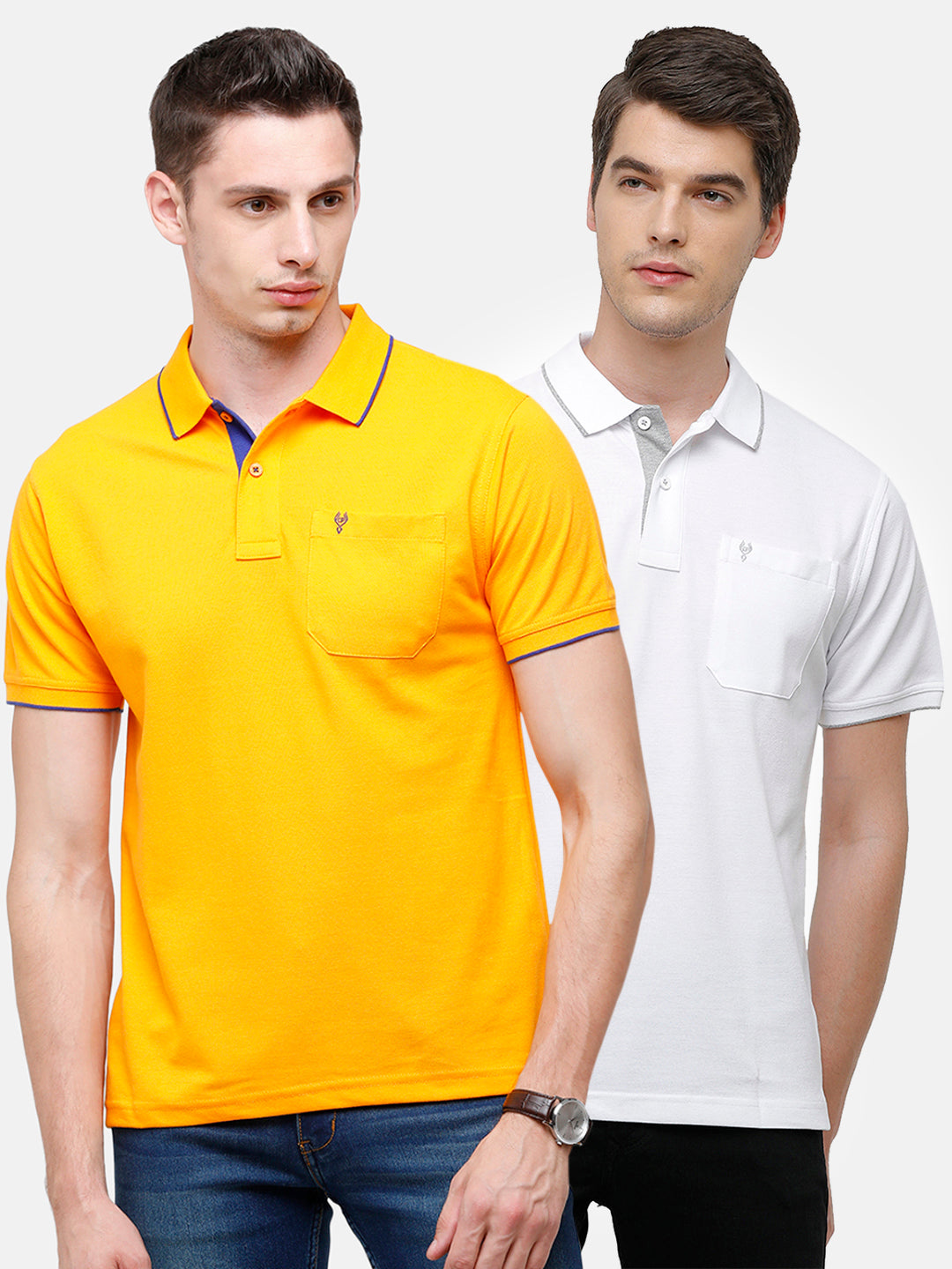 Classic polo Men's Combo Double Pique Polo Half Sleeve Authentic Fit T-Shirt Nova - Pack of 2 T-shirt Classic Polo 