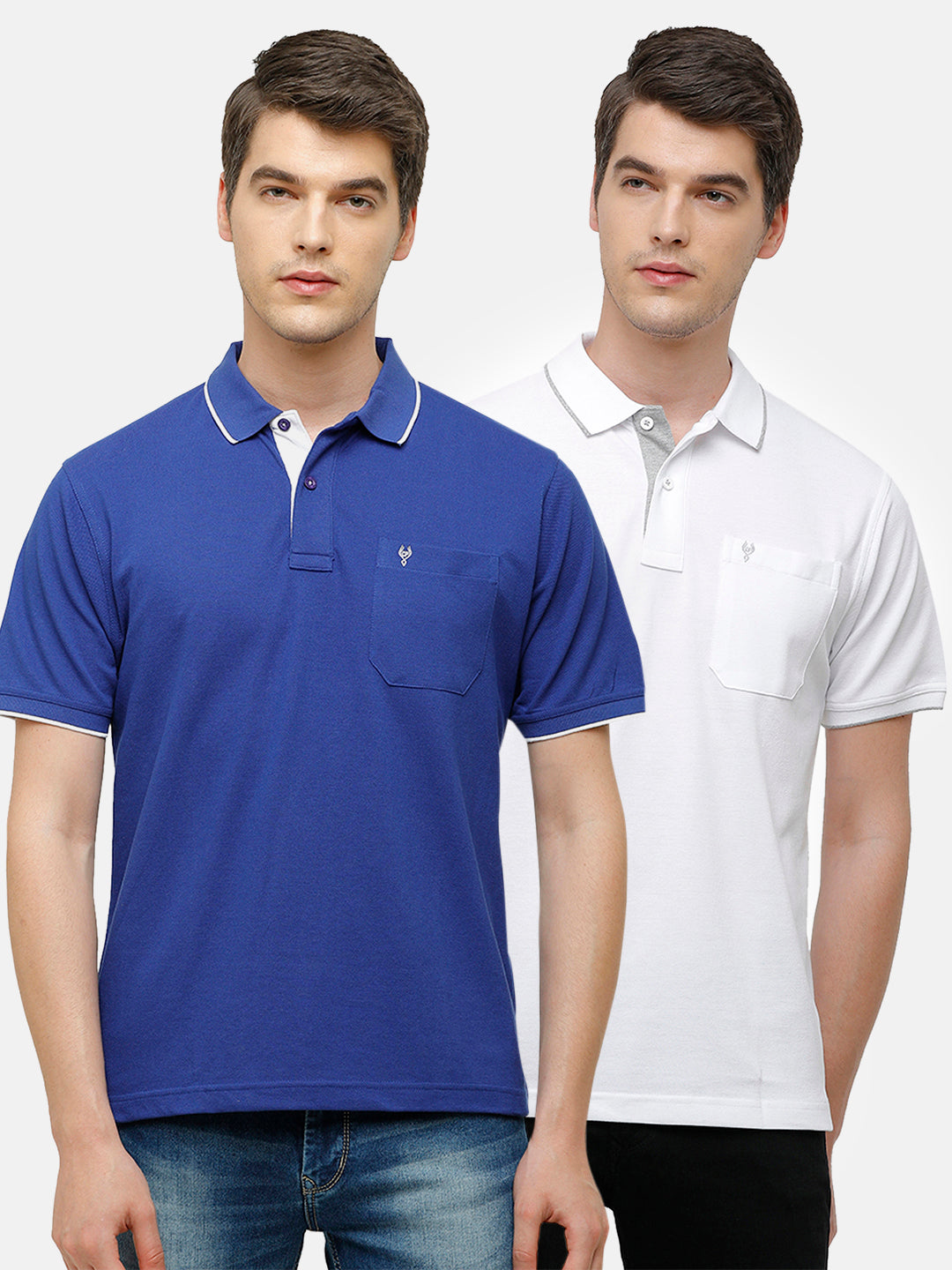Classic polo Men's Combo Double Pique Polo Half Sleeve Authentic Fit T-Shirt Nova - Pack of 2 T-shirt Classic Polo 