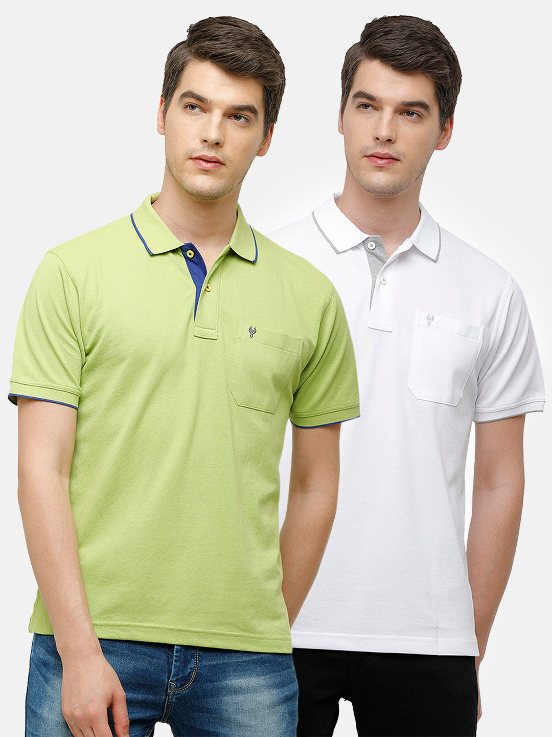 Classic polo Men's Combo Double Pique Polo Half Sleeve Authentic Fit T-Shirt Nova - Pack of 2 T-shirt Classic Polo 