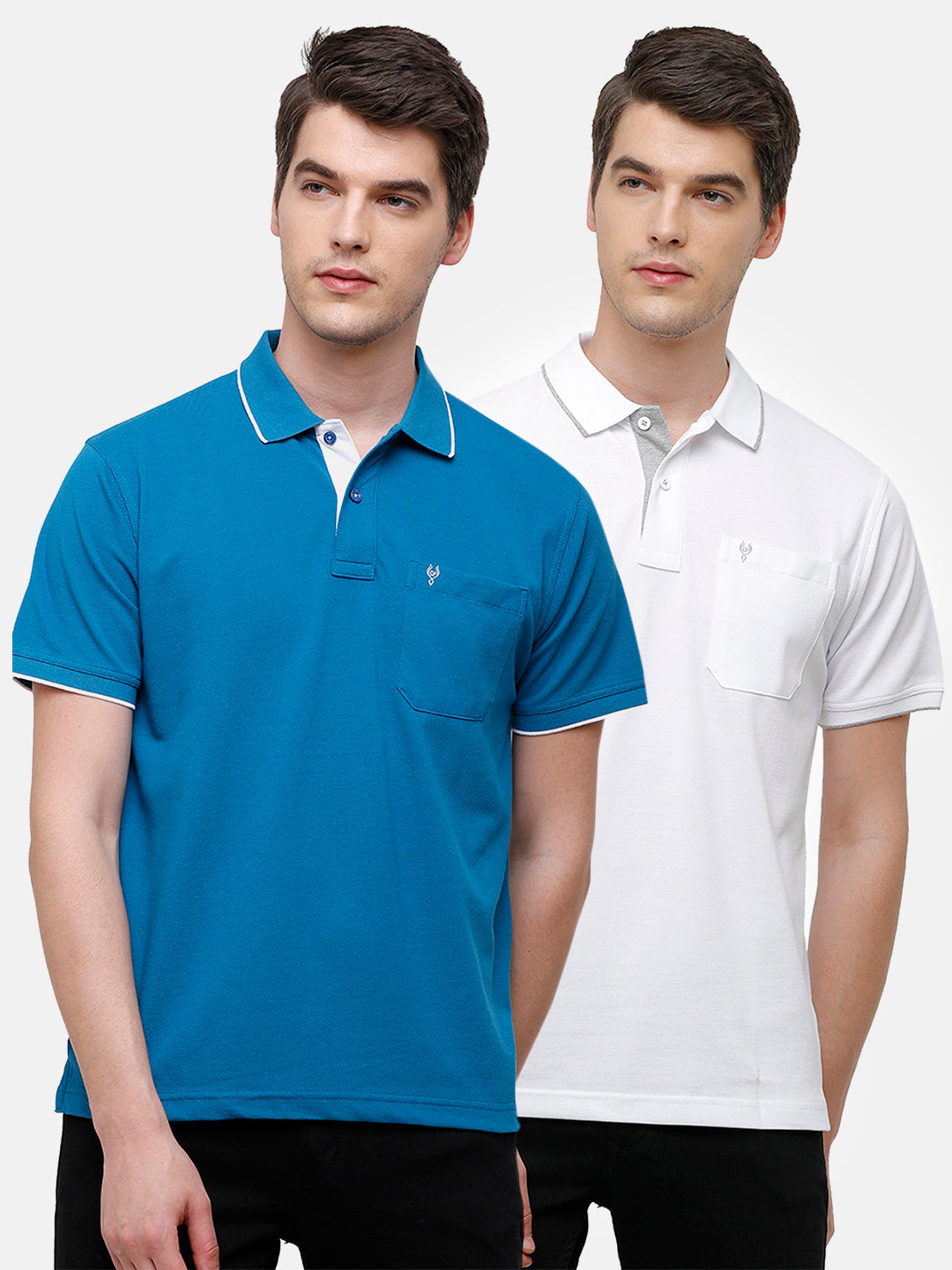 Classic polo Men's Combo Double Pique Polo Half Sleeve Authentic Fit T-Shirt Nova - Pack of 2 T-shirt Classic Polo 