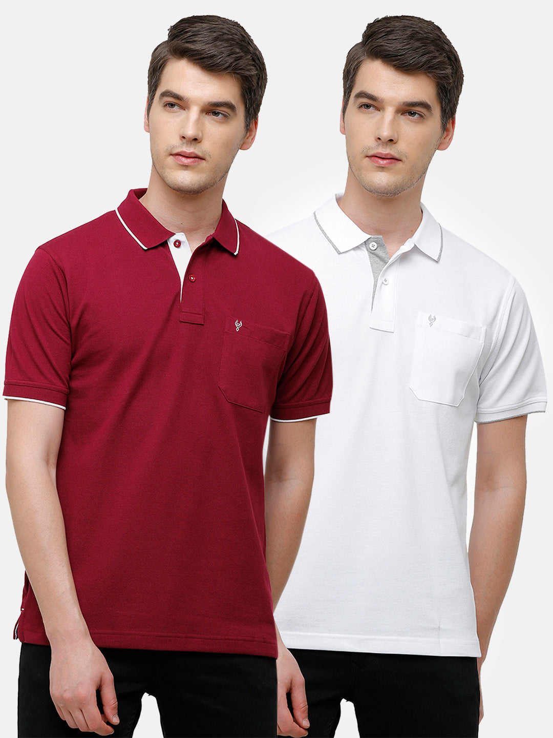 Classic polo Men's Combo Double Pique Polo Half Sleeve Authentic Fit T-Shirt Nova - Pack of 2 T-shirt Classic Polo 