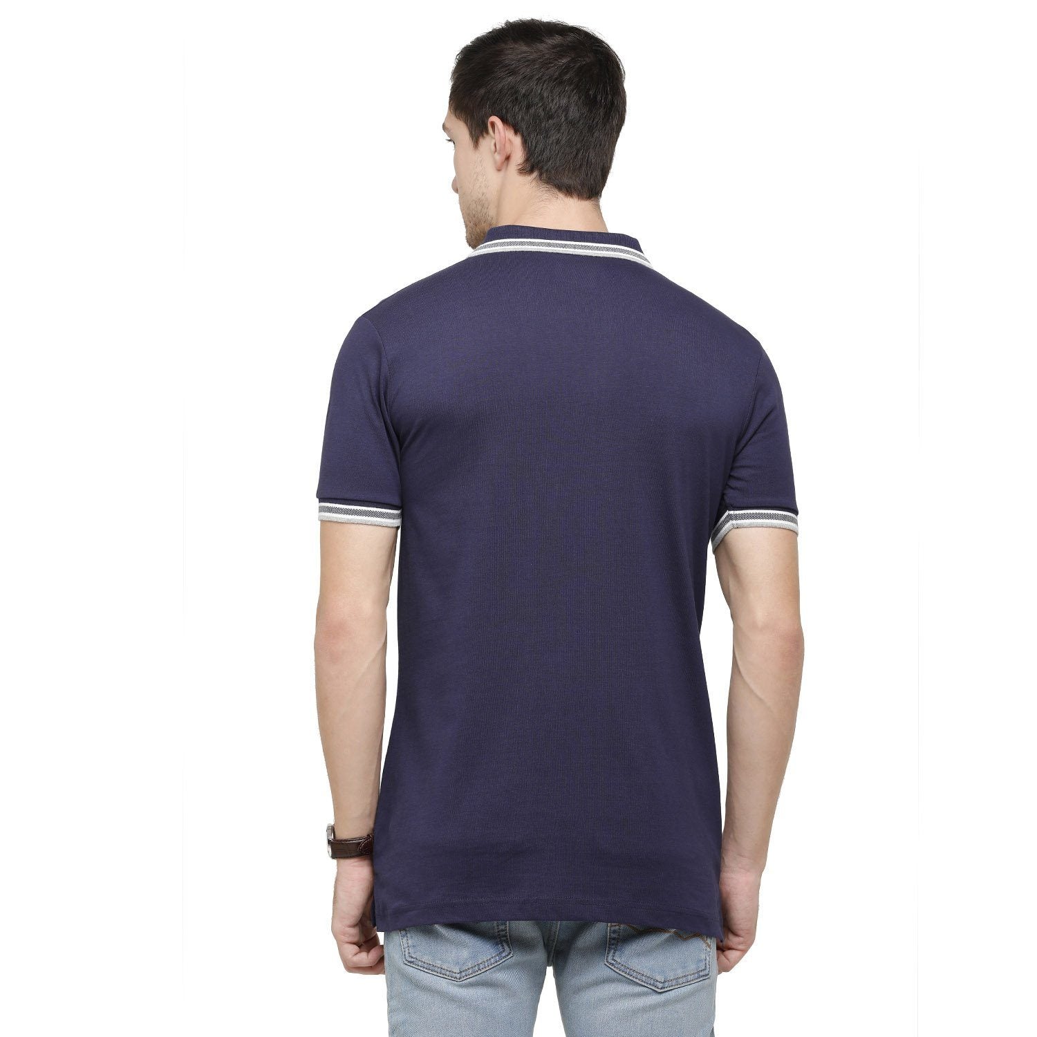 Classic polo Men's Dark Blue Sporty Polo Half Sleeve Slim Fit T-Shirt - Pristo Classic Blue T-shirt Classic Polo 