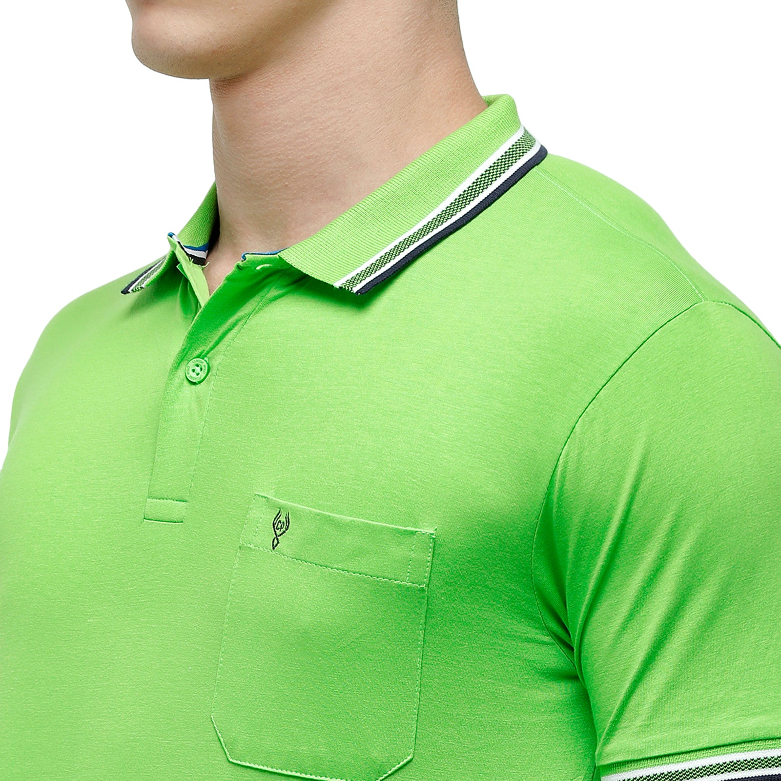 Classic Polo Men's Green Sporty Polo Half Sleeve Slim Fit T-Shirt | Pristo - Green