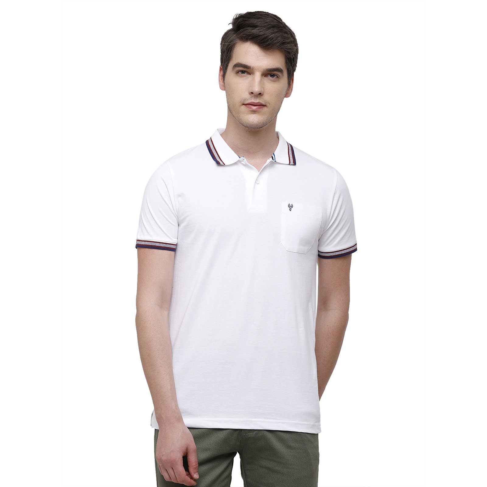 Classic polo Men's White Sporty Polo Half Sleeve Slim Fit T-Shirt - Pristo White T-shirt Classic Polo 