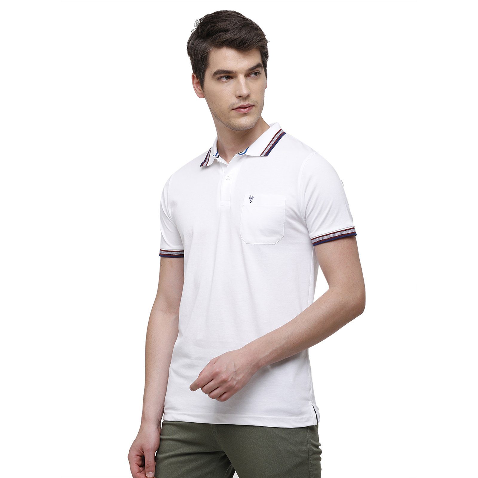 Classic polo Men's White Sporty Polo Half Sleeve Slim Fit T-Shirt - Pristo White T-shirt Classic Polo 