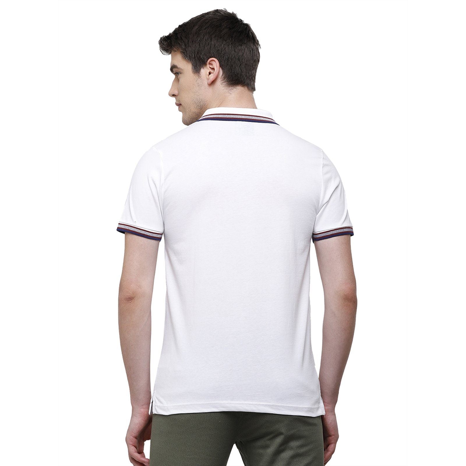 Classic polo Men's White Sporty Polo Half Sleeve Slim Fit T-Shirt - Pristo White T-shirt Classic Polo 