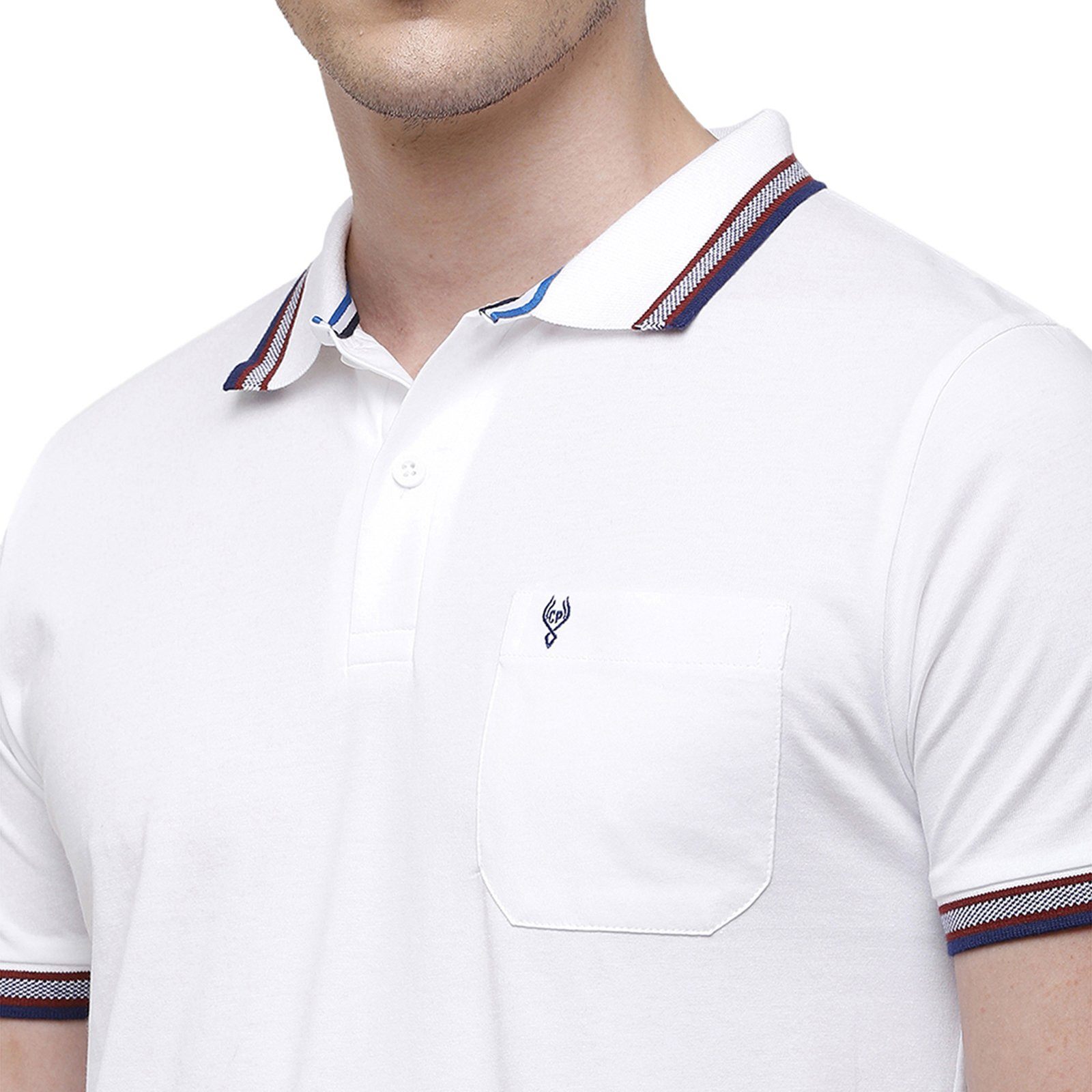 Classic polo Men's White Sporty Polo Half Sleeve Slim Fit T-Shirt - Pristo White T-shirt Classic Polo 