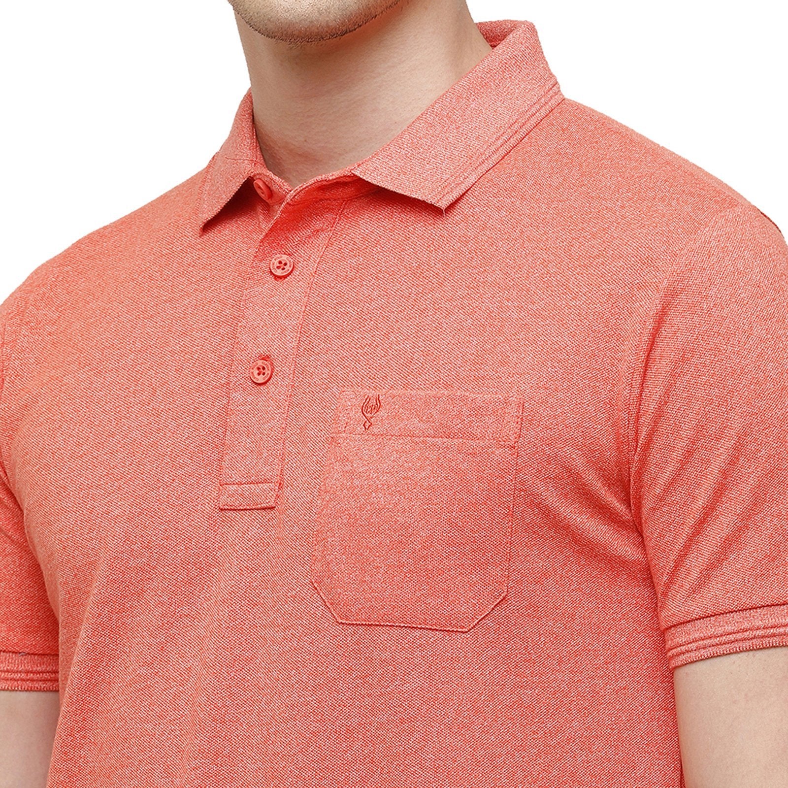 Classic polo Men's Orange Trendy Grindle Polo Half Sleeve Slim Fit T-Shirt - Proten Emberglow T-shirt Classic Polo 