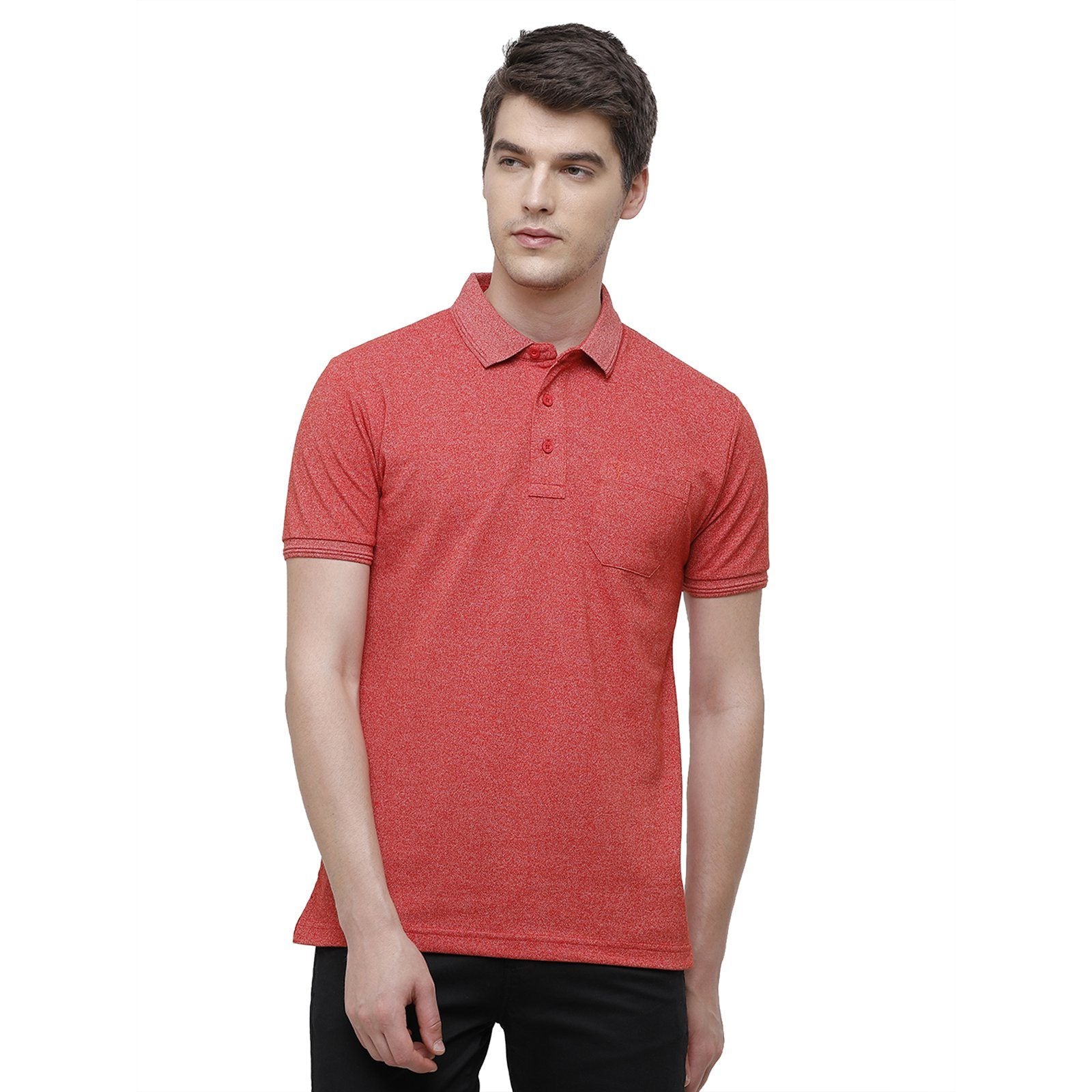 Classic polo Men's Peach Trendy Grindle Polo Half Sleeve Slim Fit T-Shirt - Proten Molten Lava T-shirt Classic Polo 