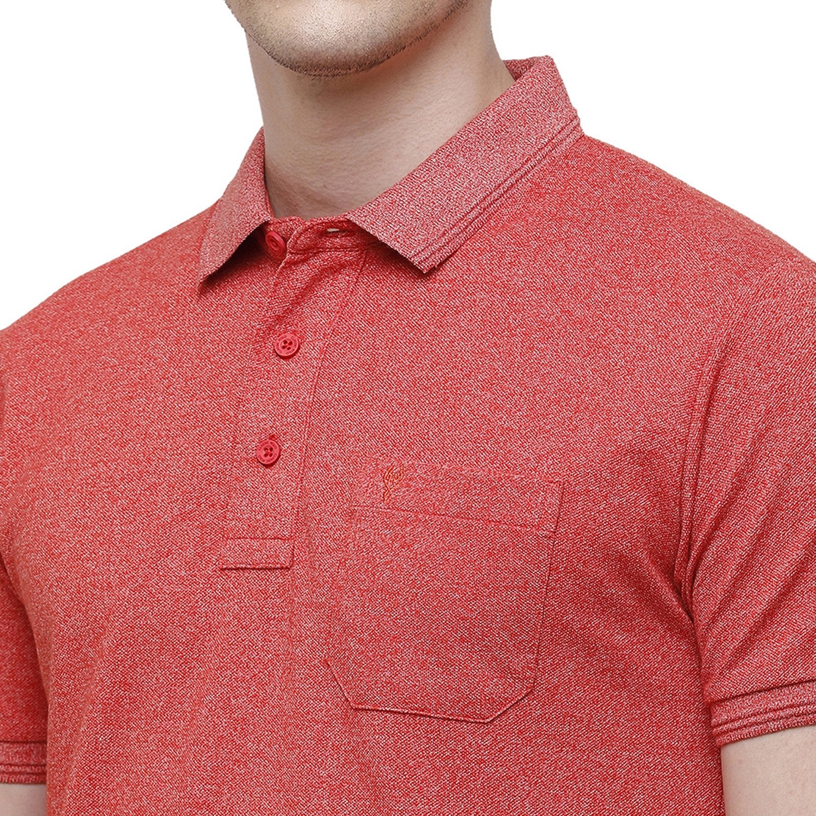 Classic polo Men's Peach Trendy Grindle Polo Half Sleeve Slim Fit T-Shirt - Proten Molten Lava T-shirt Classic Polo 