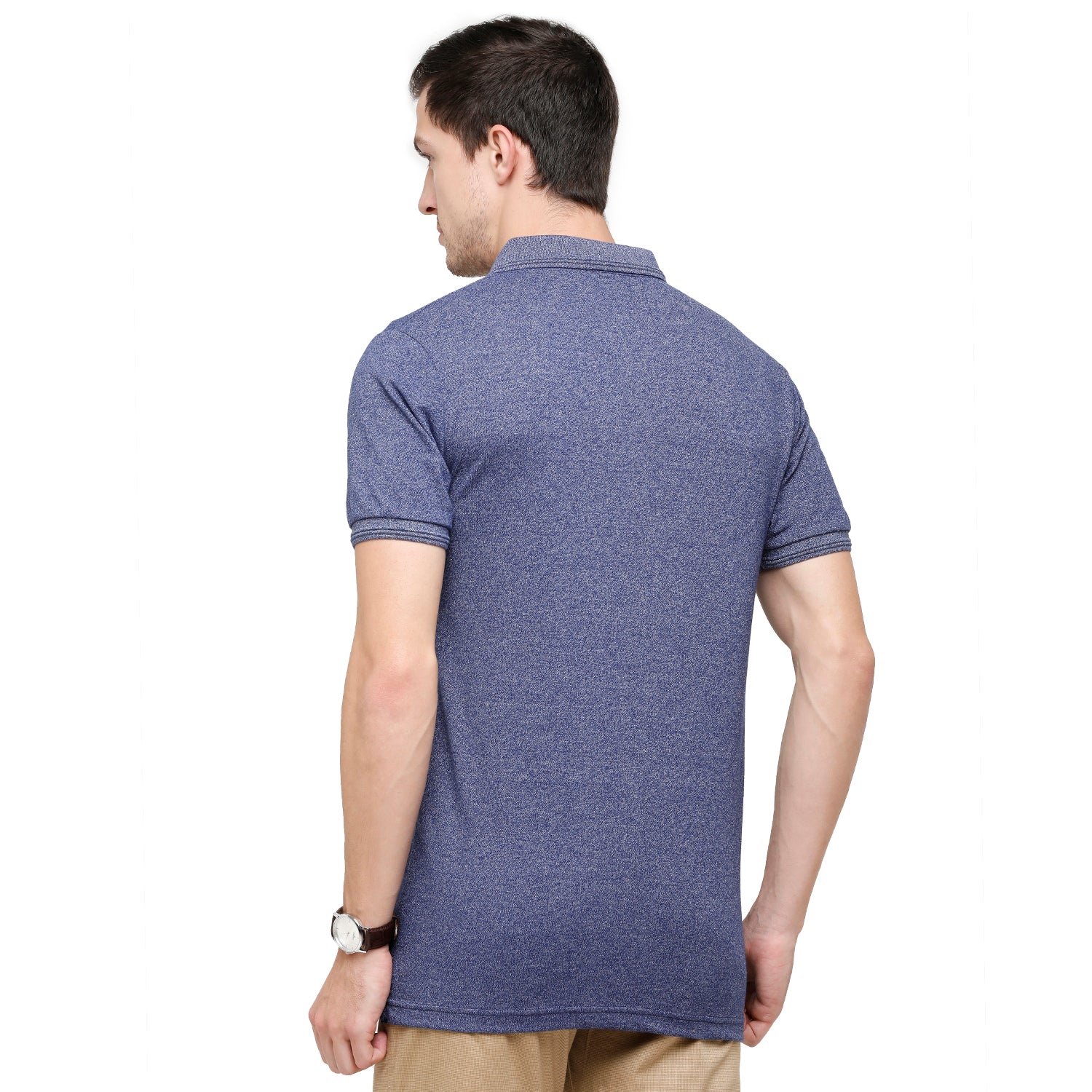 Classic Polo Men's Navy Trendy Grindle Polo Half Sleeve Slim Fit T-Shirt | Proten - Navy