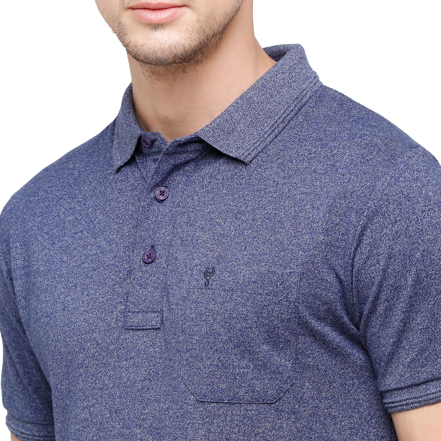 Classic Polo Men's Navy Trendy Grindle Polo Half Sleeve Slim Fit T-Shirt | Proten - Navy