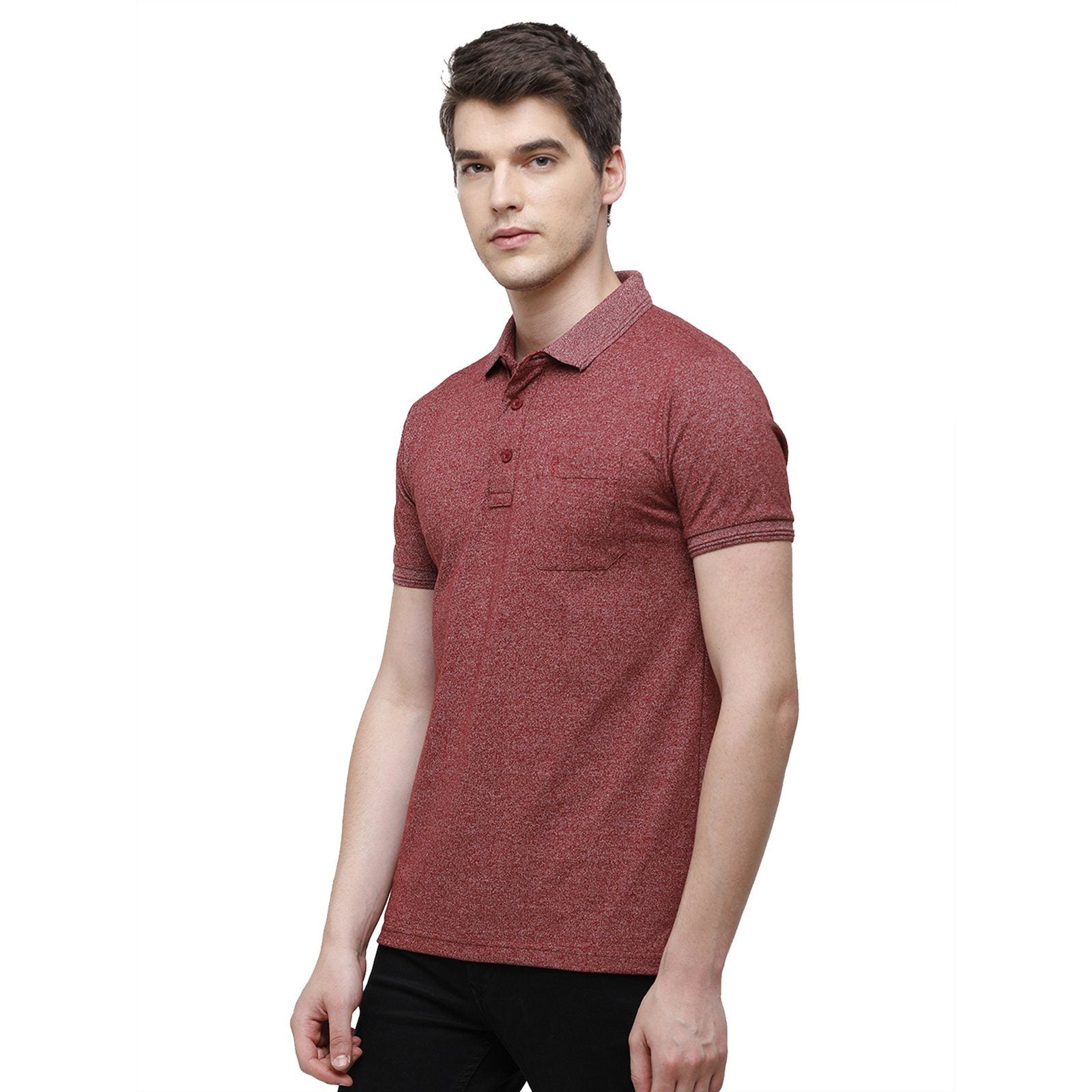 Classic polo Men's Maroon Trendy Grindle Polo Half Sleeve Slim Fit T-Shirt - Proten Syrah T-shirt Classic Polo 