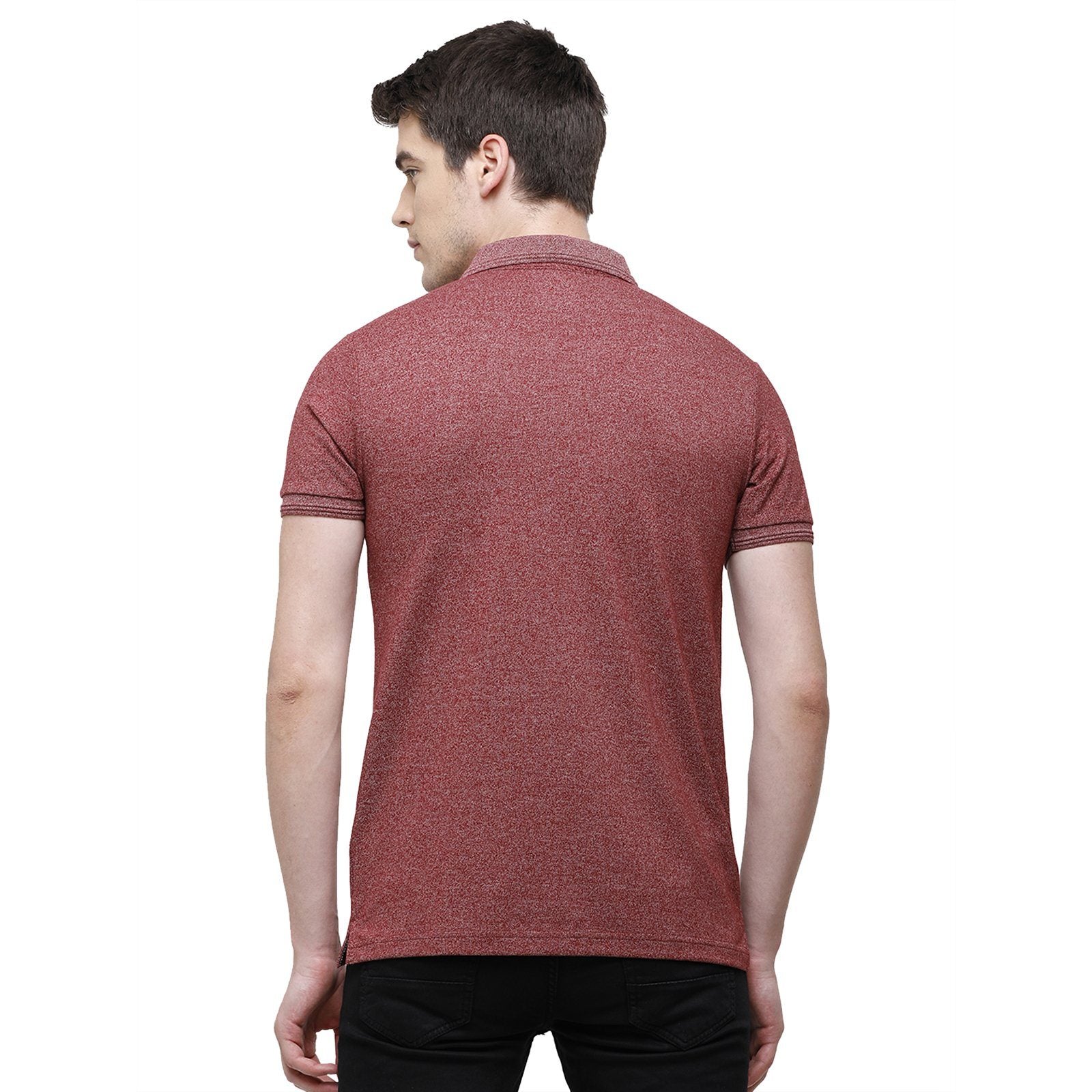 Classic polo Men's Maroon Trendy Grindle Polo Half Sleeve Slim Fit T-Shirt - Proten Syrah T-shirt Classic Polo 