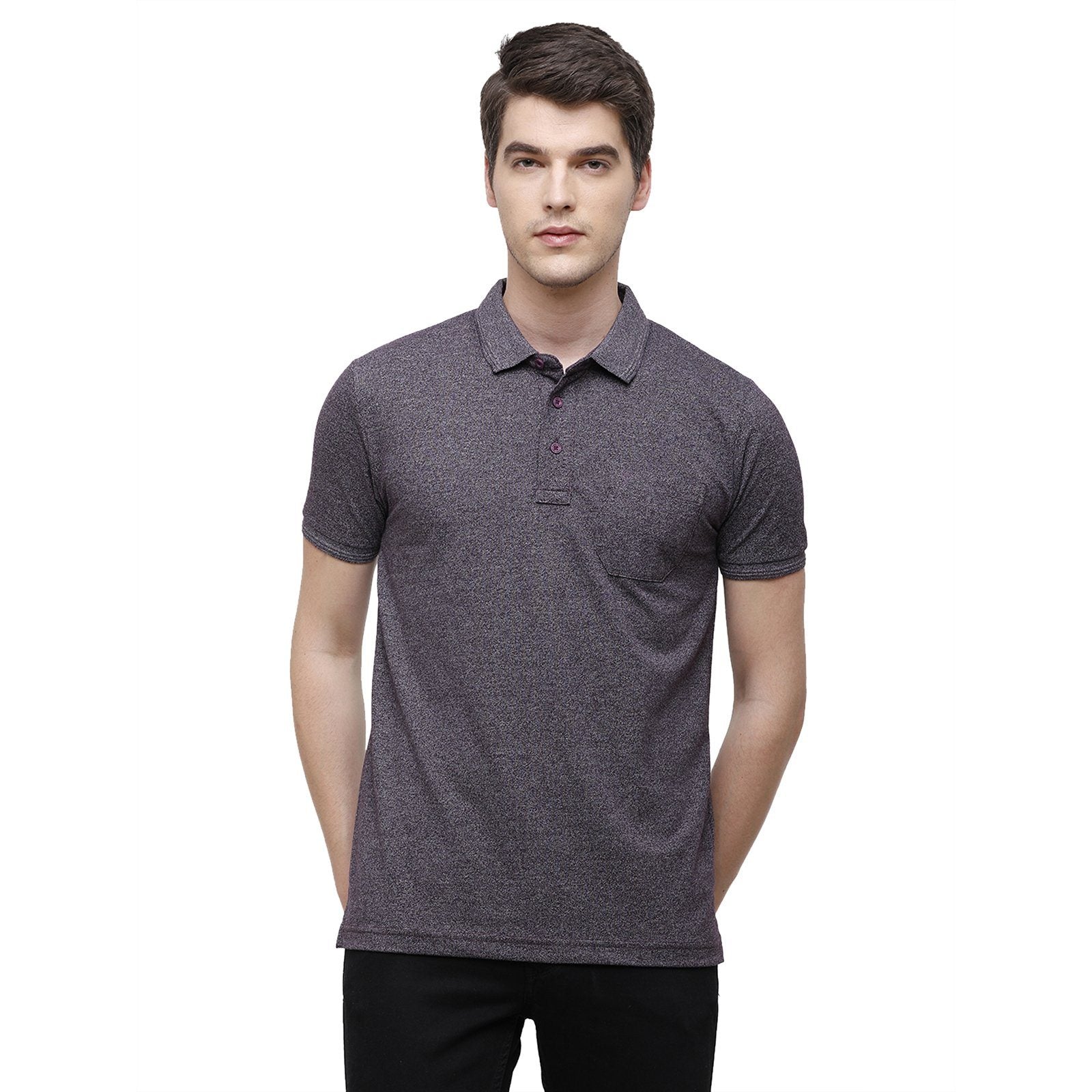 Classic polo Men's Wine Trendy Grindle Polo Half Sleeve Slim Fit T-Shirt - Proten Wine T-shirt Classic Polo 