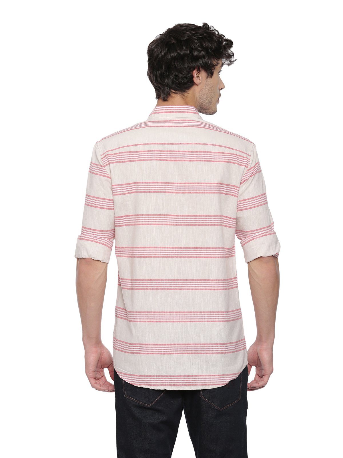 Swiss Club Mens Stripes Casual Wear Full Sleeve Slim Fit Woven Shirt SWISS CLUB Shirt Swiss Club 