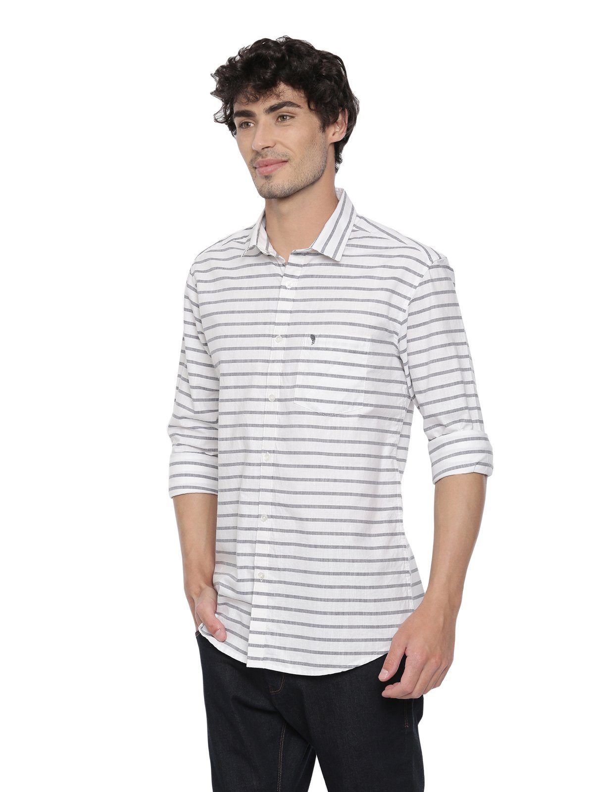 Swiss Club Mens Stripes Casual Wear Full Sleeve Slim Fit Woven Shirt SWISS CLUB Shirt Swiss Club 