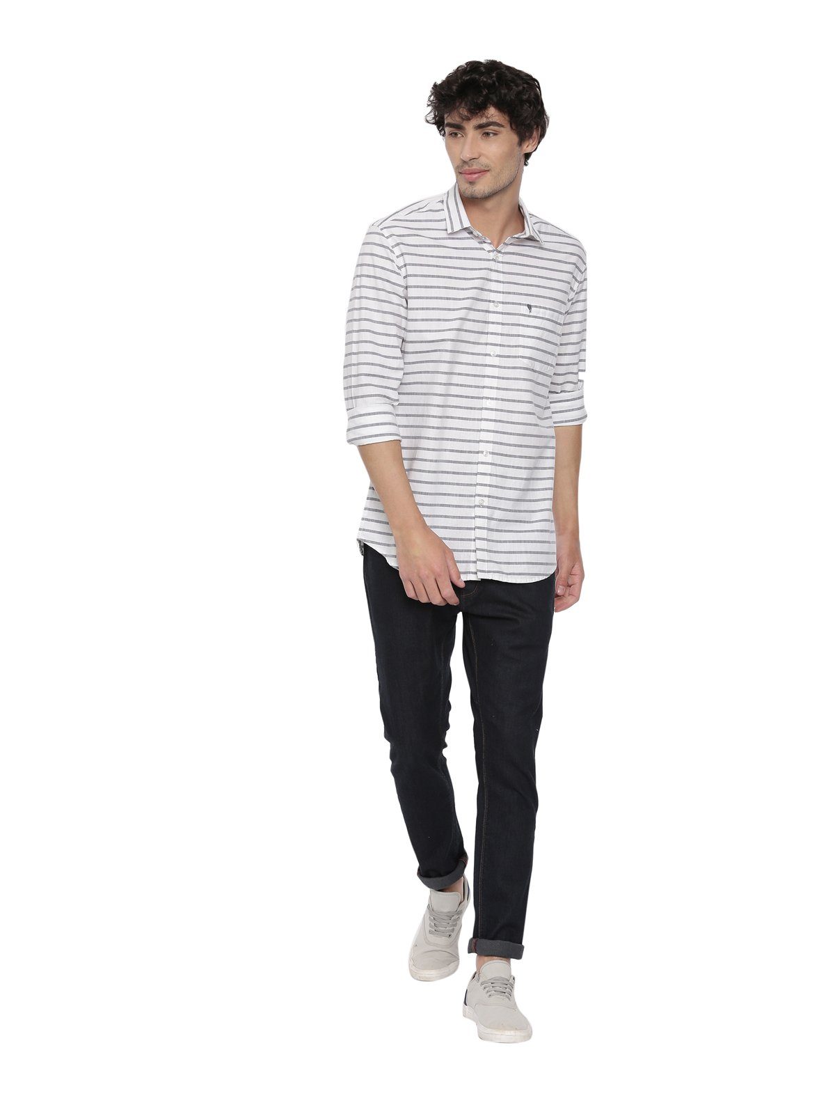 Swiss Club Mens Stripes Casual Wear Full Sleeve Slim Fit Woven Shirt SWISS CLUB Shirt Swiss Club 
