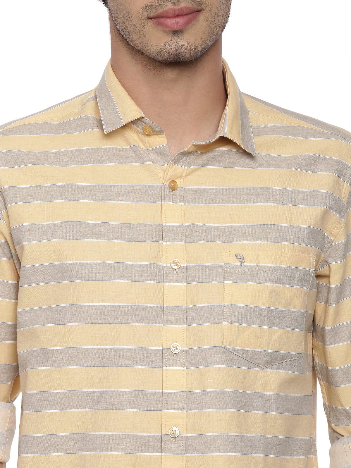 Swiss Club Mens Stripes Casual Wear Full Sleeve Slim Fit Woven Shirt SWISS CLUB Shirt Swiss Club 